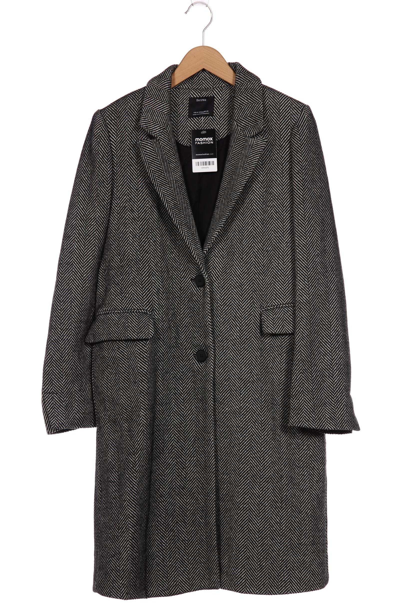 

bershka Damen Mantel, schwarz, Gr. 38