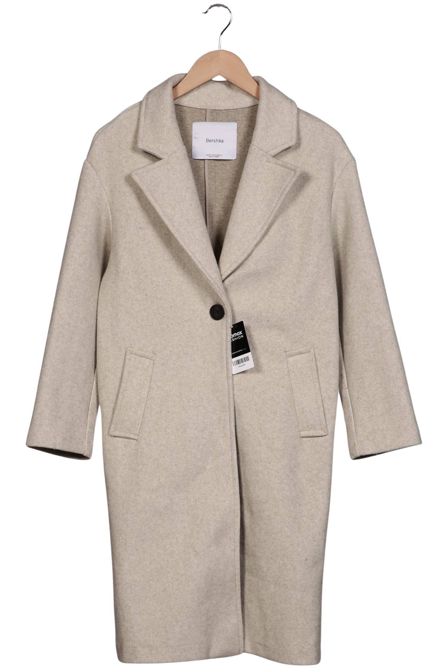 

bershka Damen Mantel, beige, Gr. 34