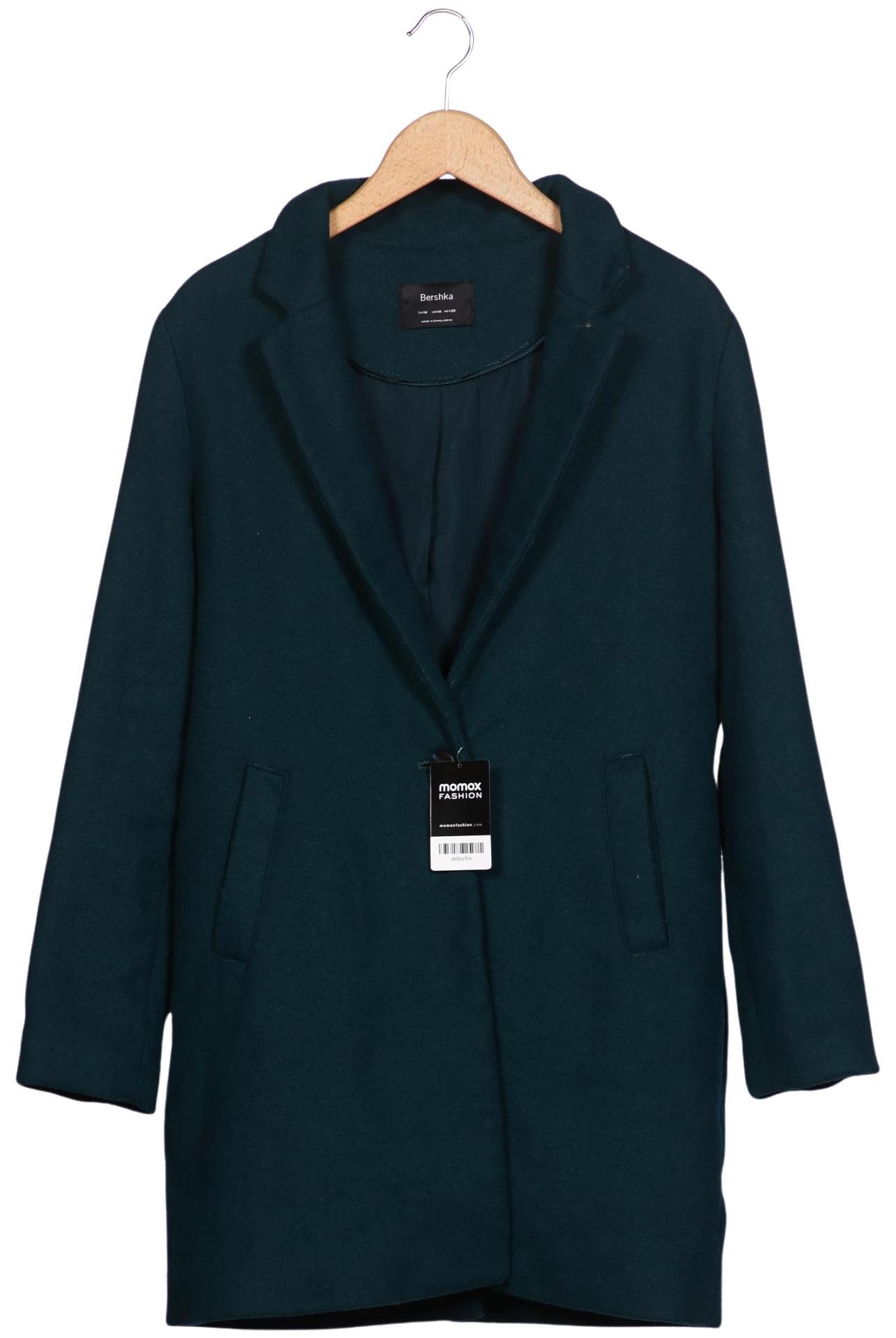 

bershka Damen Mantel, grün, Gr. 38