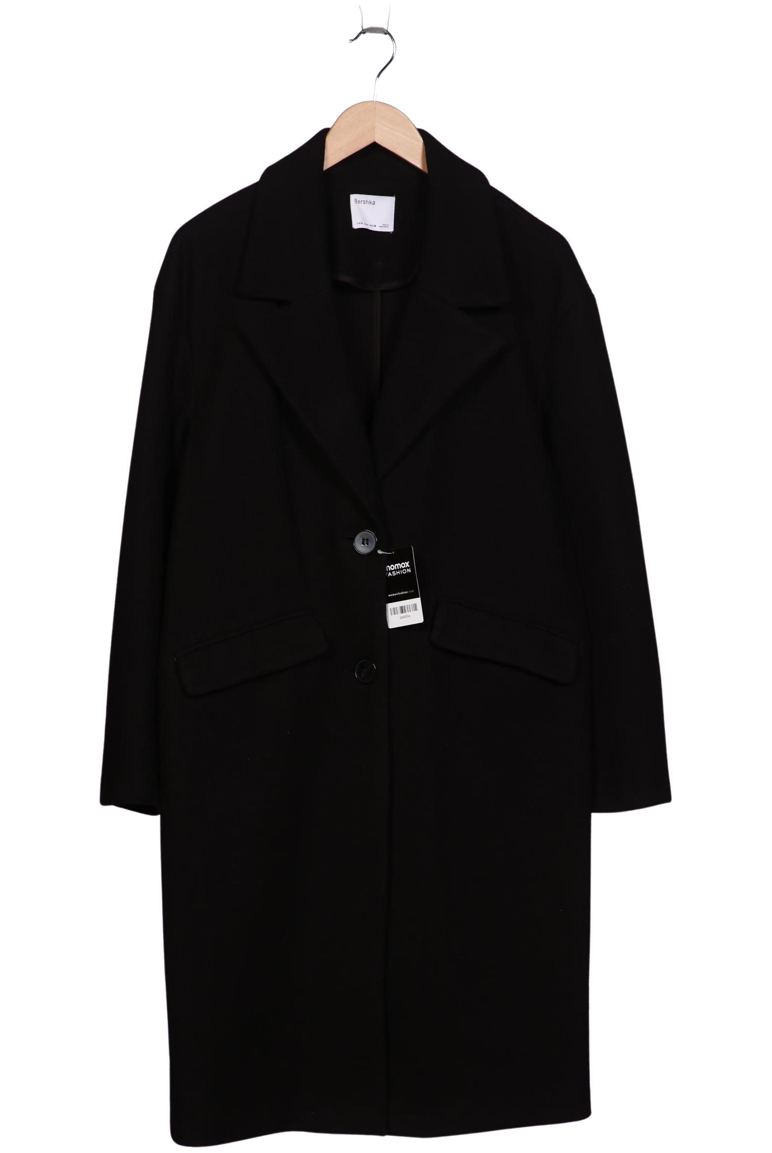 

bershka Damen Mantel, schwarz, Gr. 38
