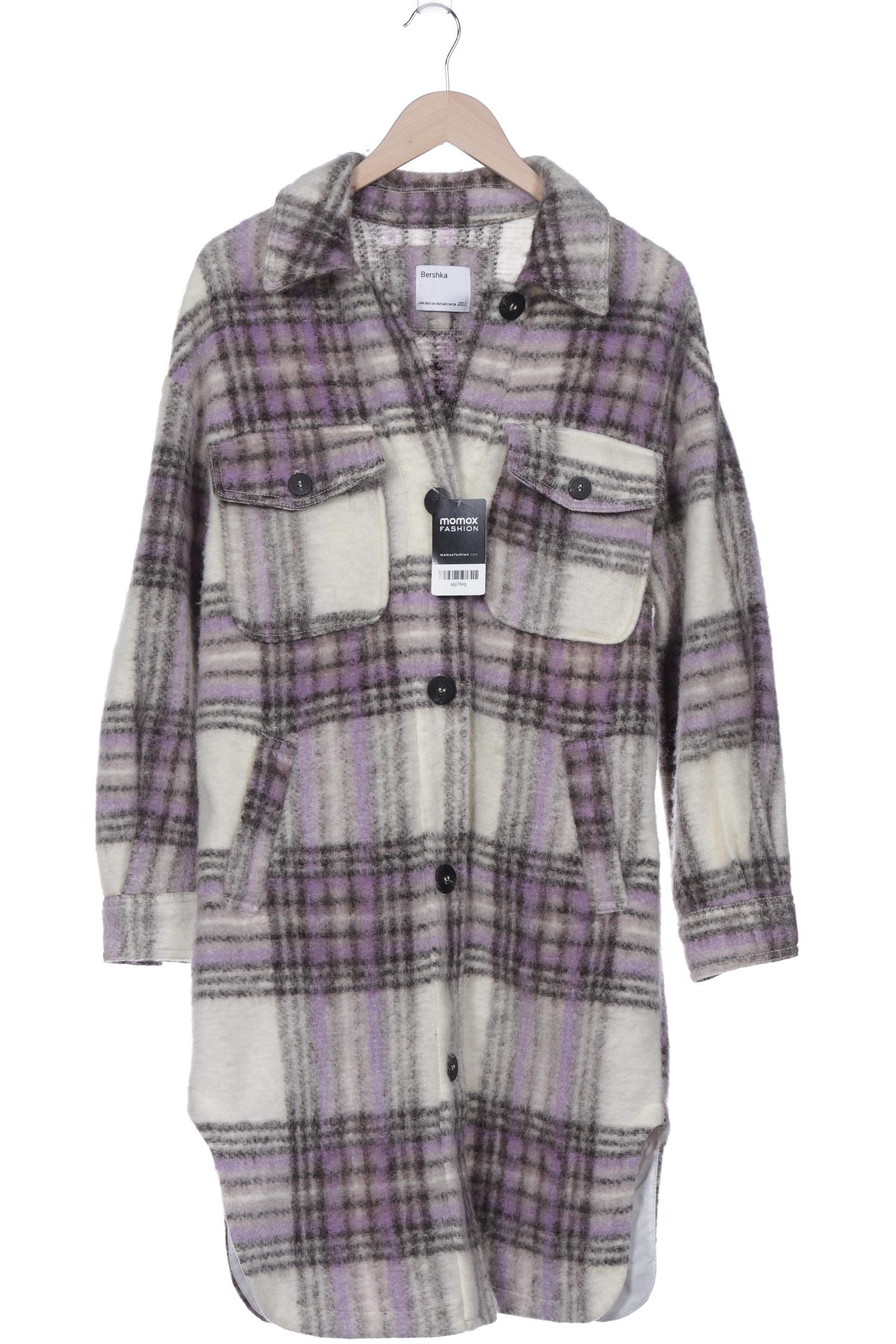 

bershka Damen Mantel, flieder, Gr. 34