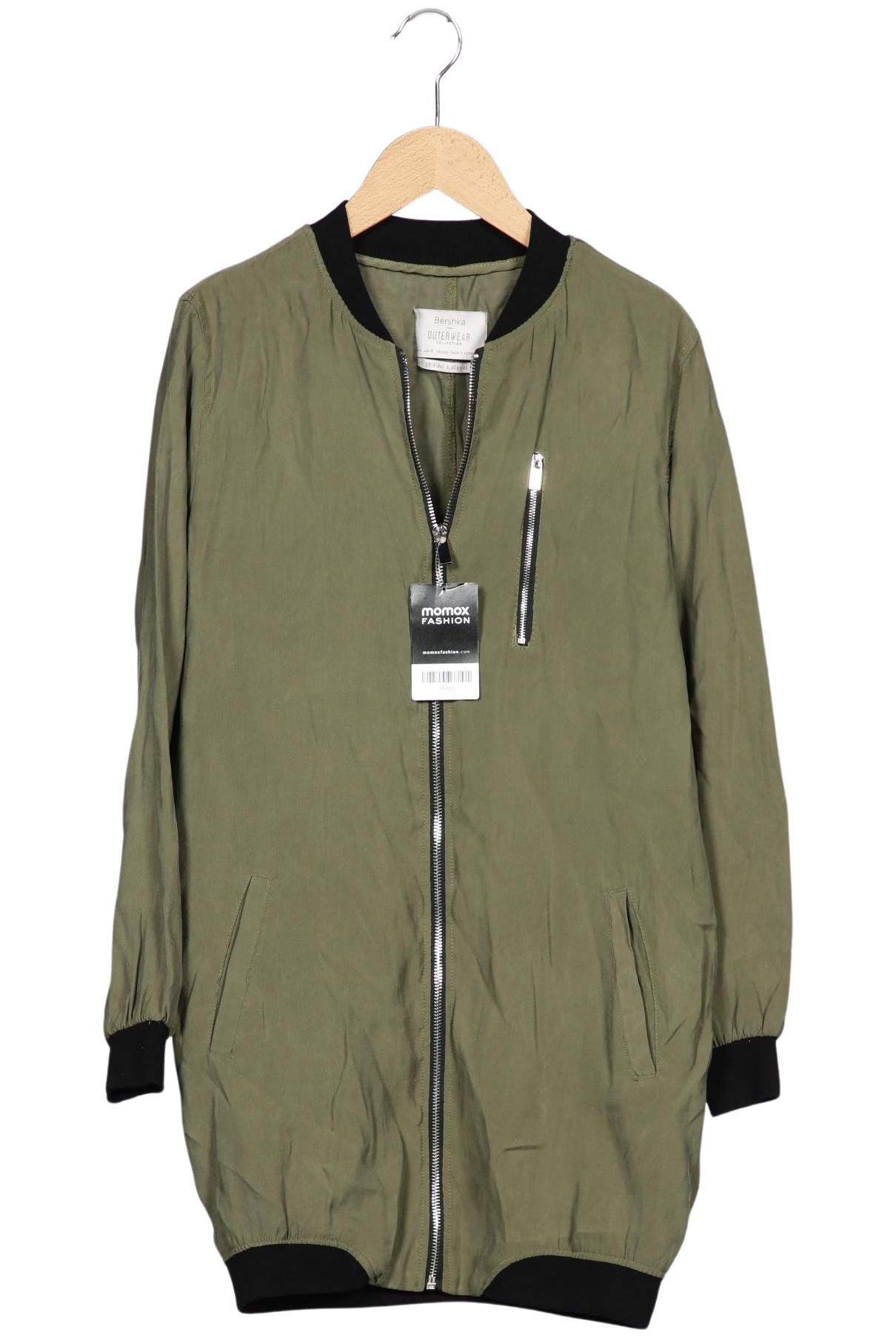 

bershka Damen Mantel, grün, Gr. 36