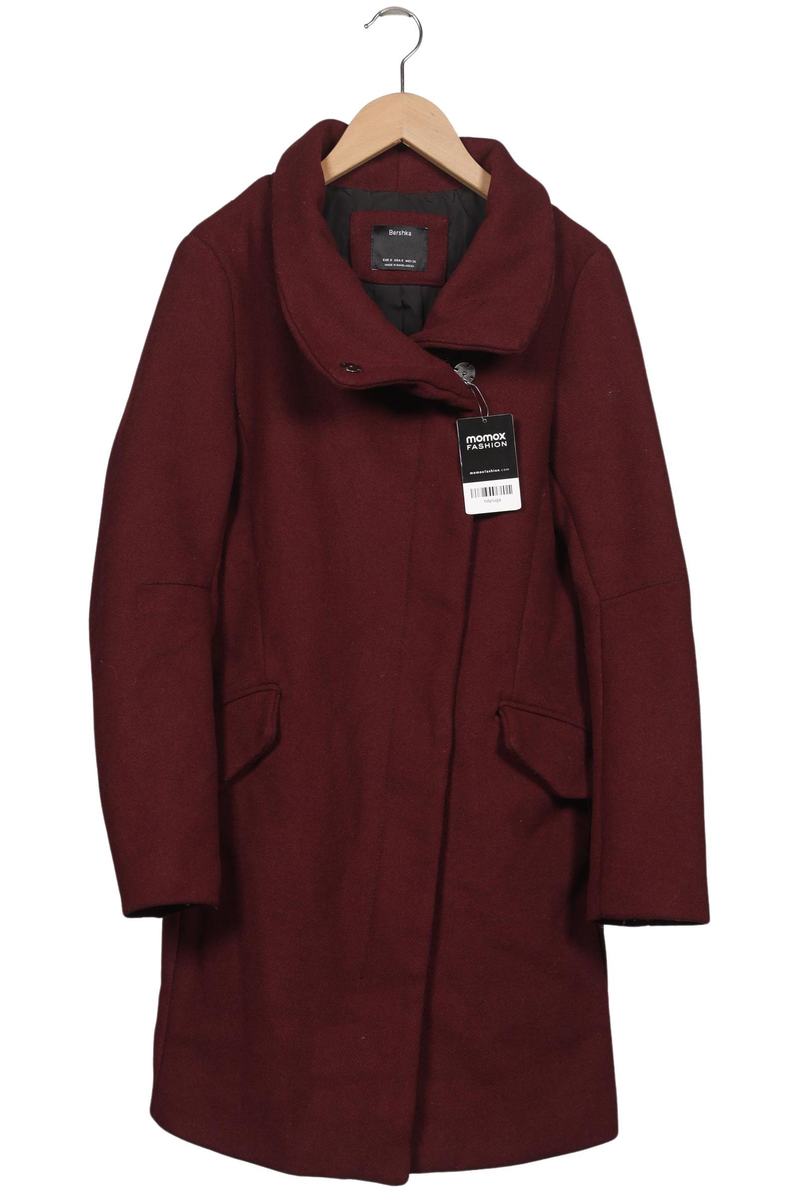 

bershka Damen Mantel, bordeaux, Gr. 36