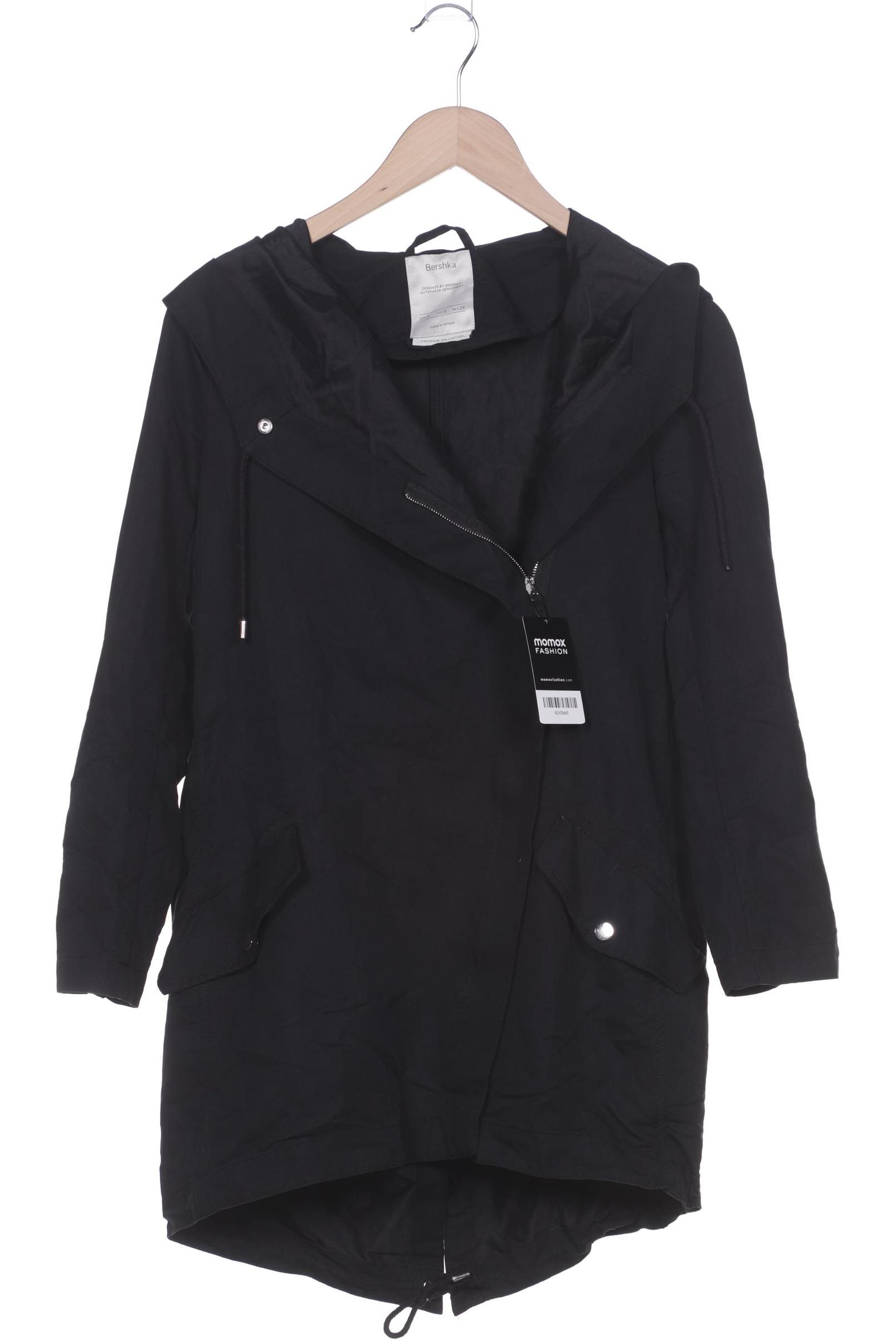 

bershka Damen Mantel, schwarz, Gr. 36