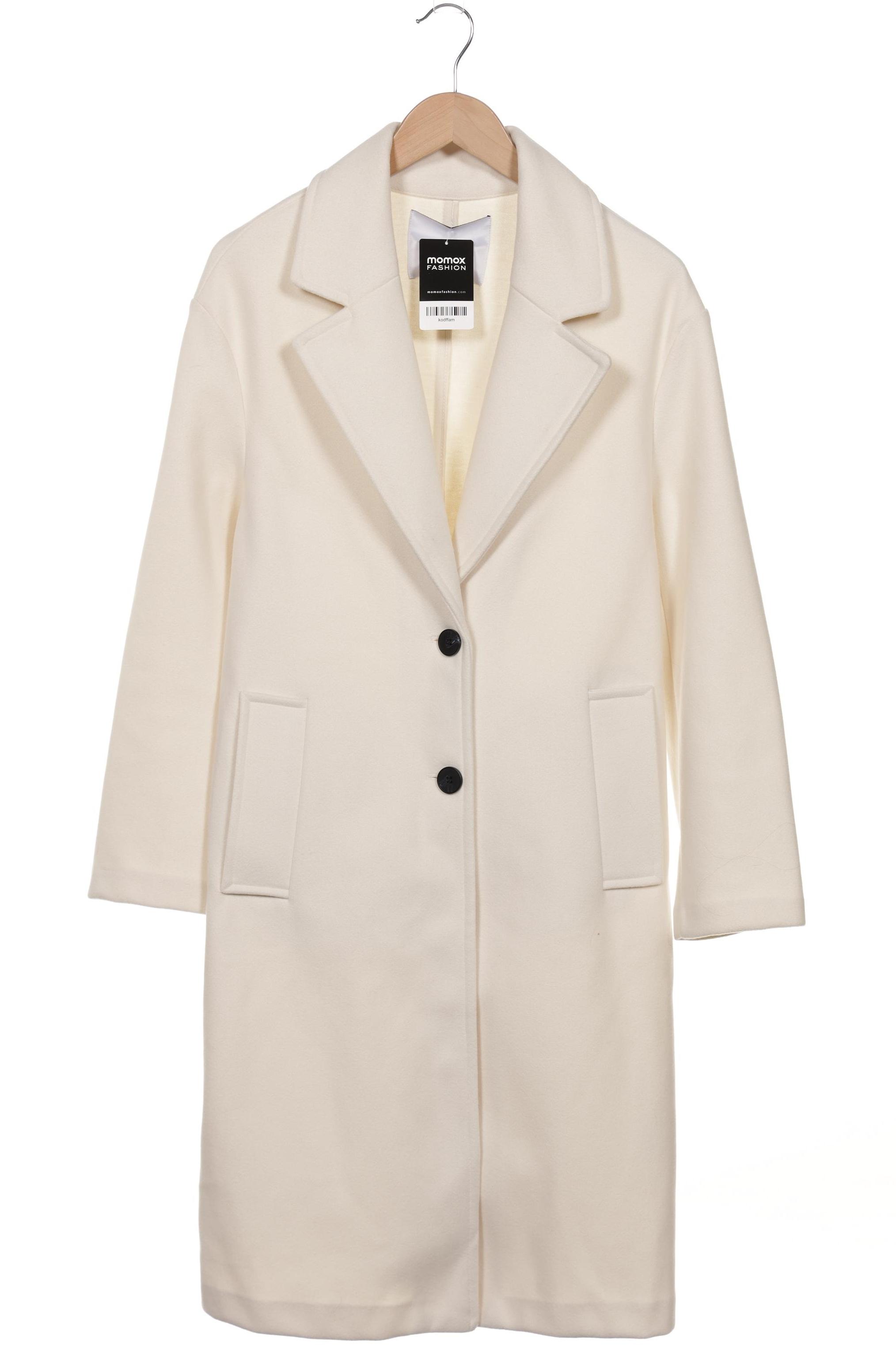 

bershka Damen Mantel, cremeweiß, Gr. 38