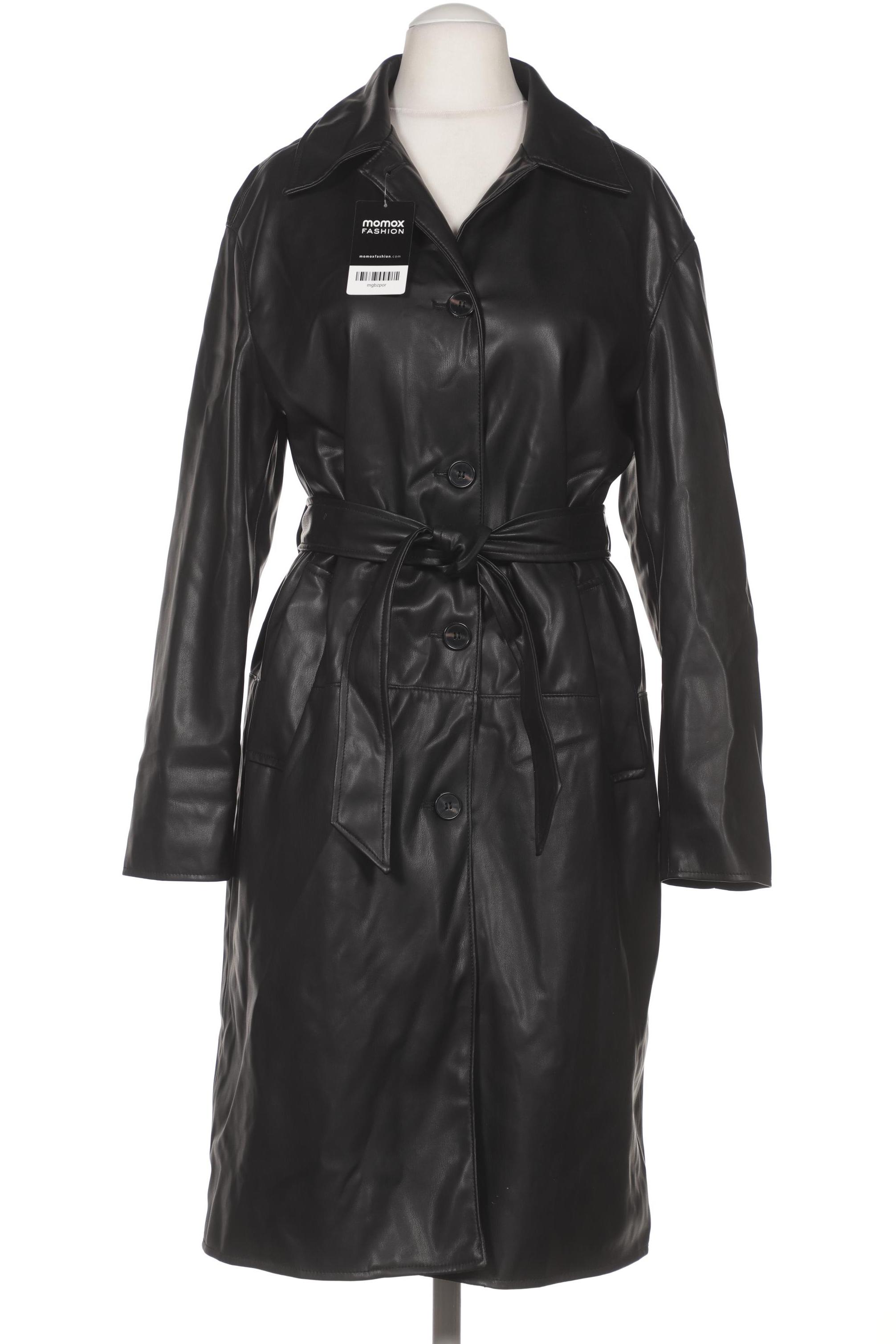 

bershka Damen Mantel, schwarz, Gr. 36