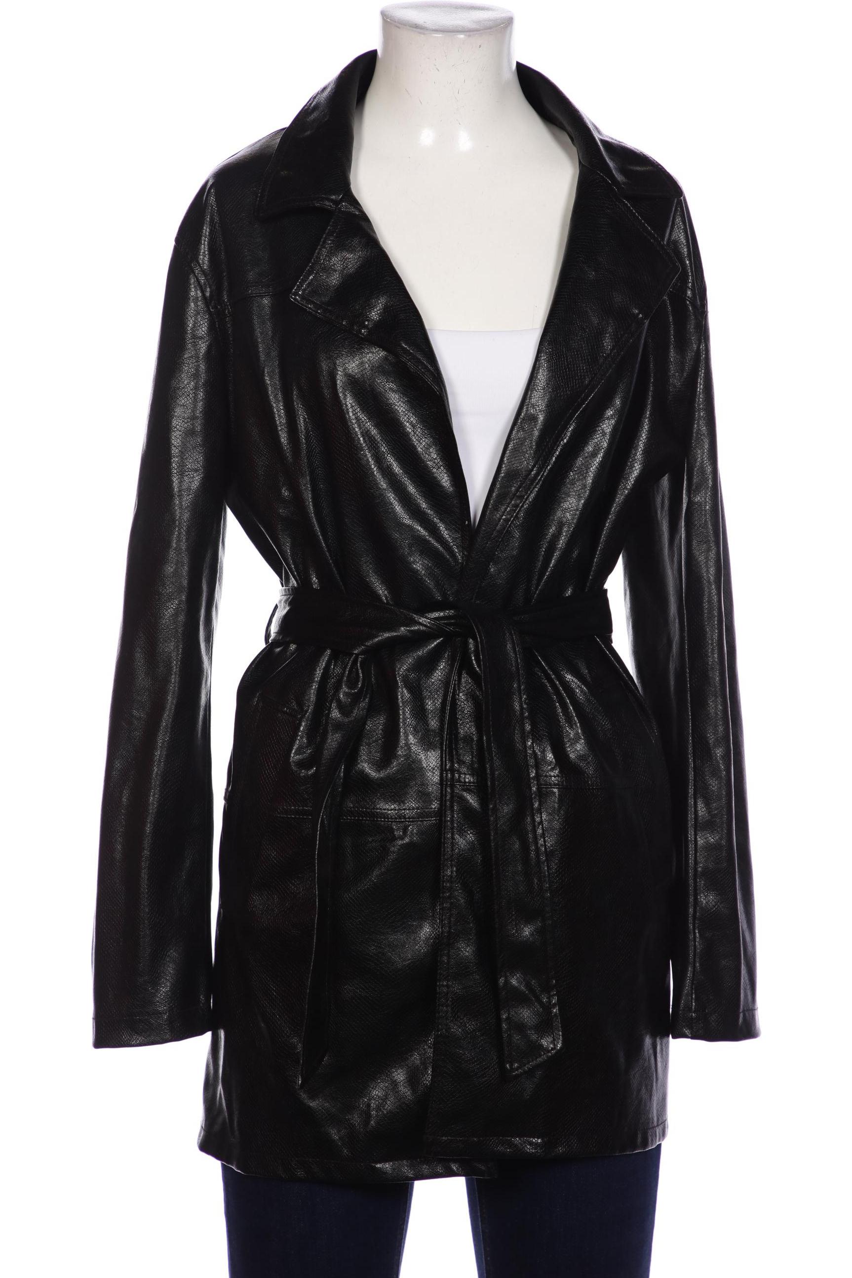 

bershka Damen Mantel, schwarz, Gr. 38