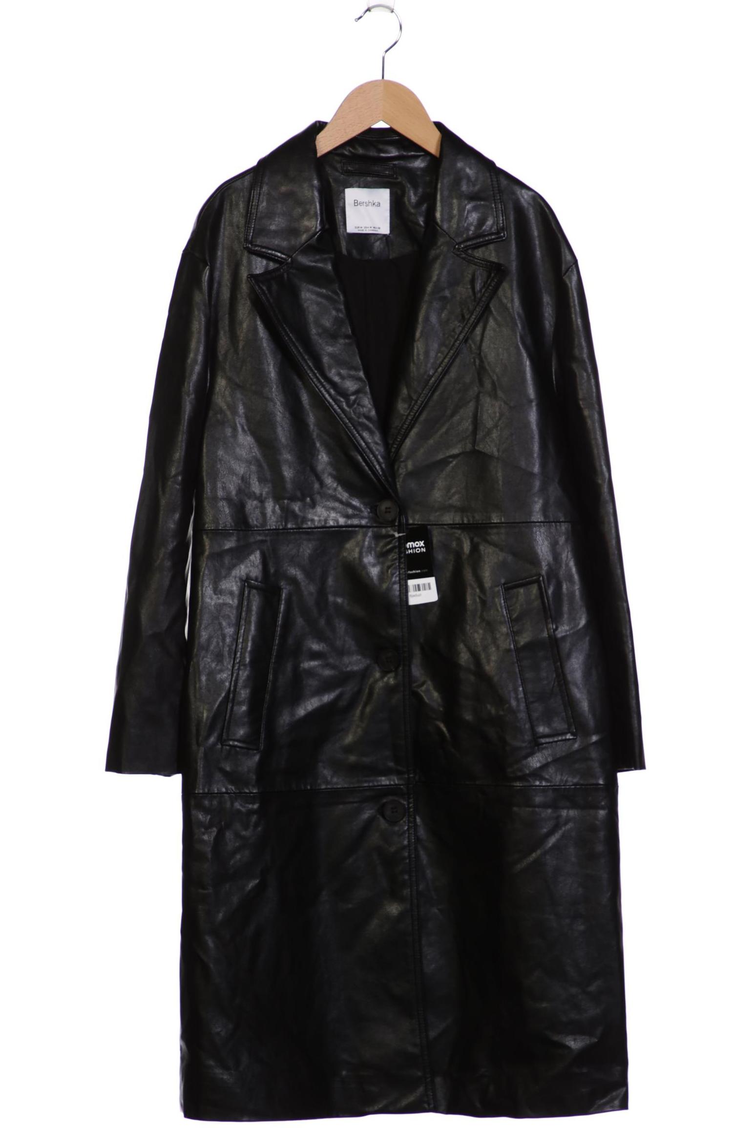 

bershka Damen Mantel, schwarz, Gr. 38