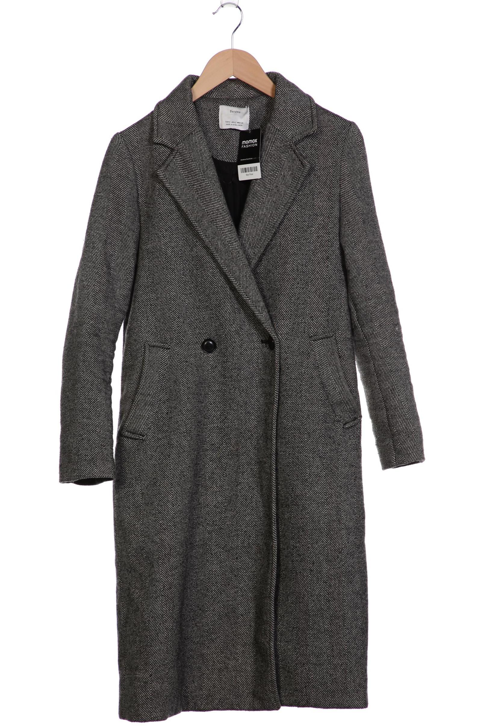 

bershka Damen Mantel, grau, Gr. 36