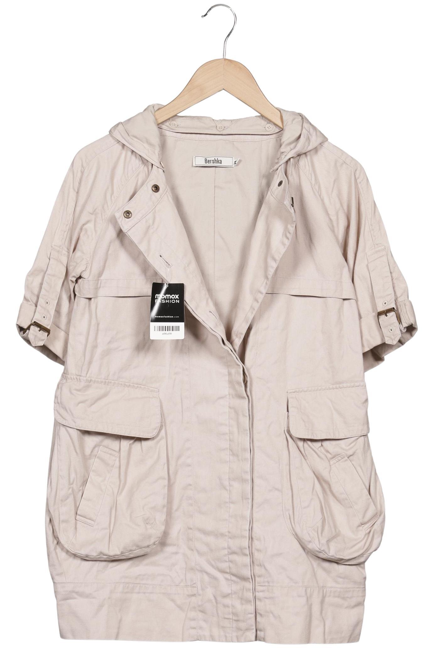 

bershka Damen Mantel, beige, Gr. 36