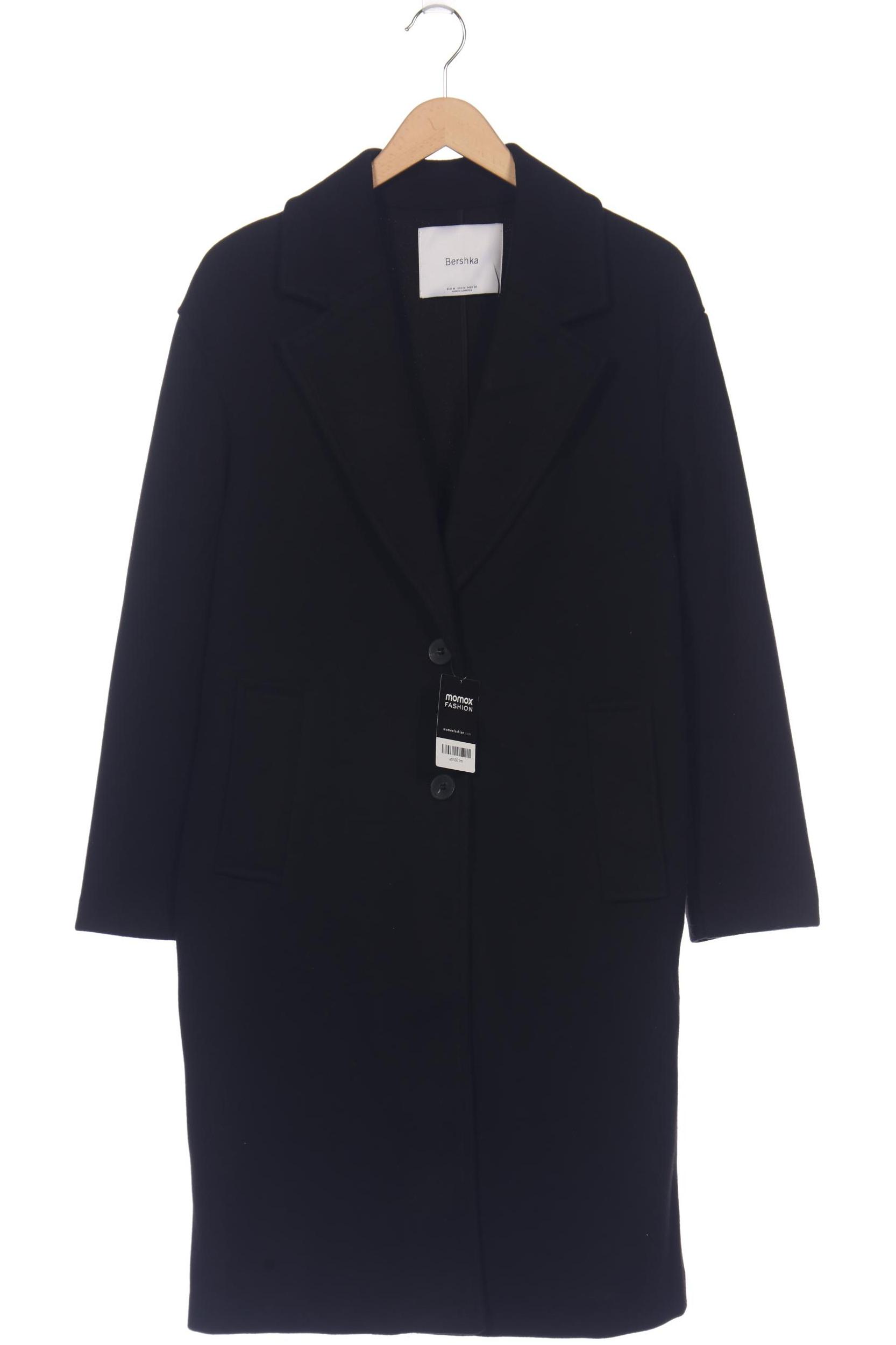 

bershka Damen Mantel, schwarz, Gr. 38