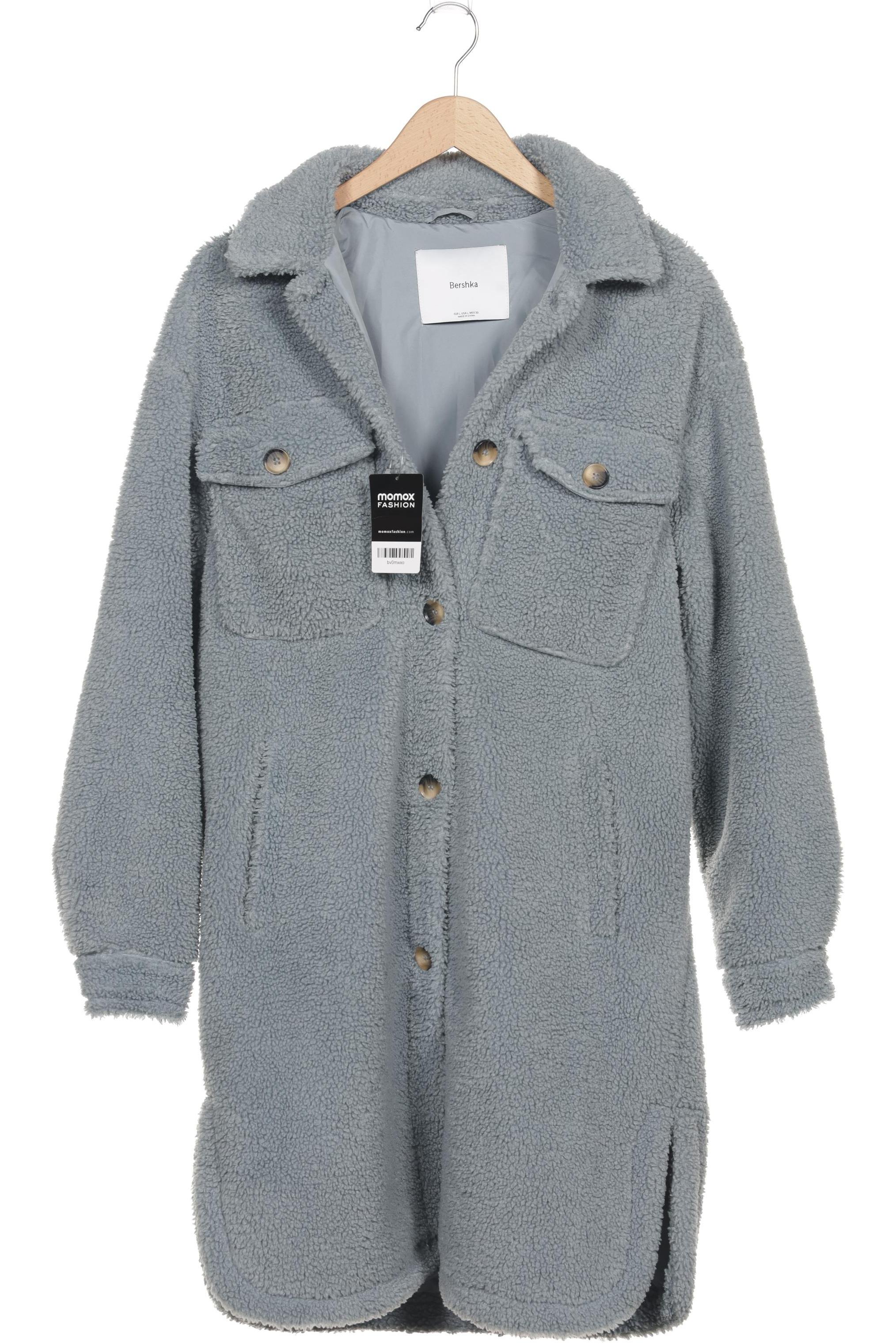 

bershka Damen Mantel, hellblau, Gr. 42