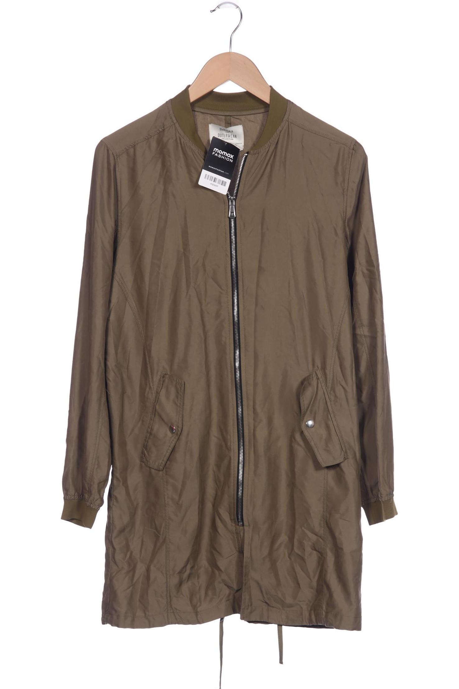 

bershka Damen Mantel, grün, Gr. 38