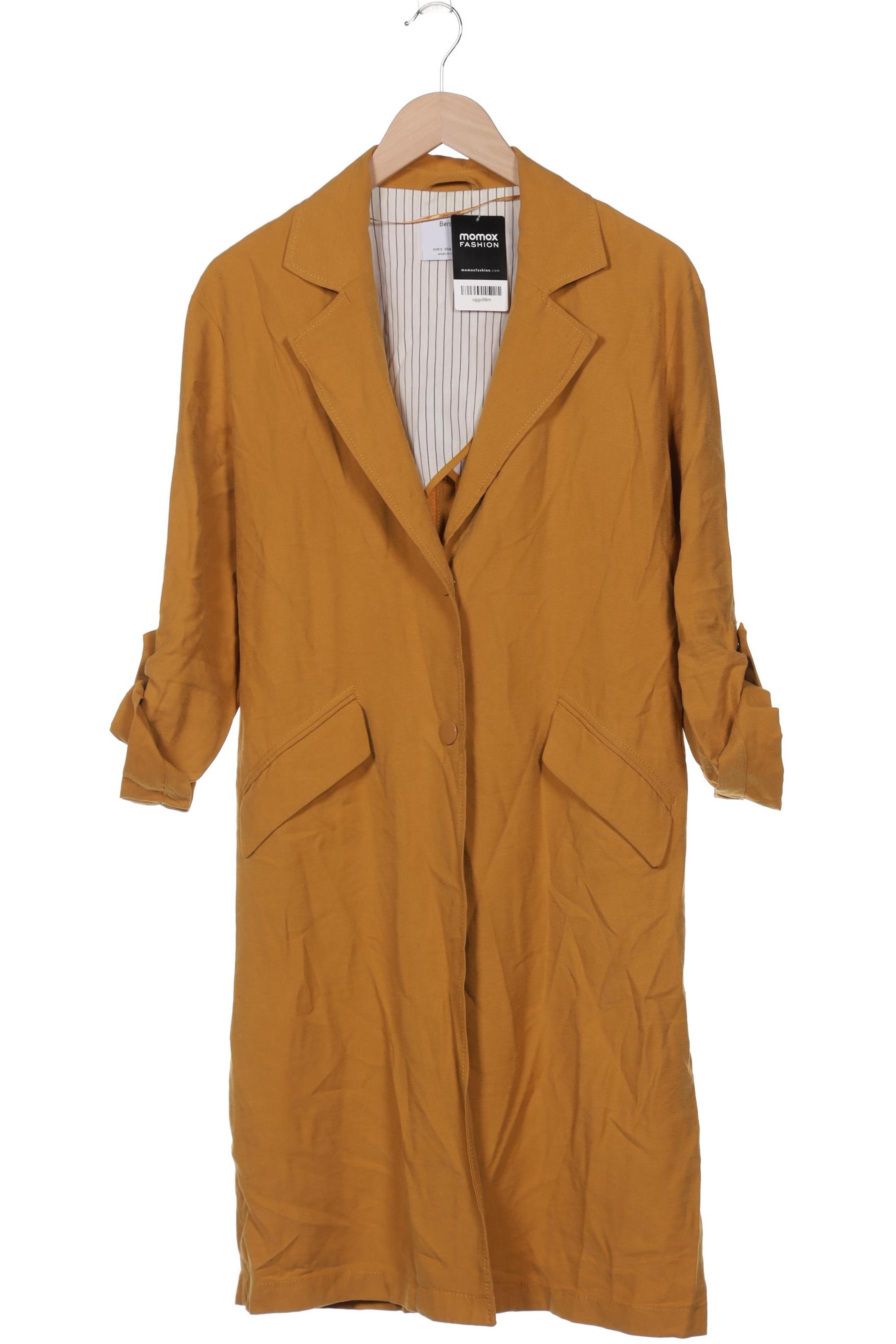 

bershka Damen Mantel, gelb, Gr. 36