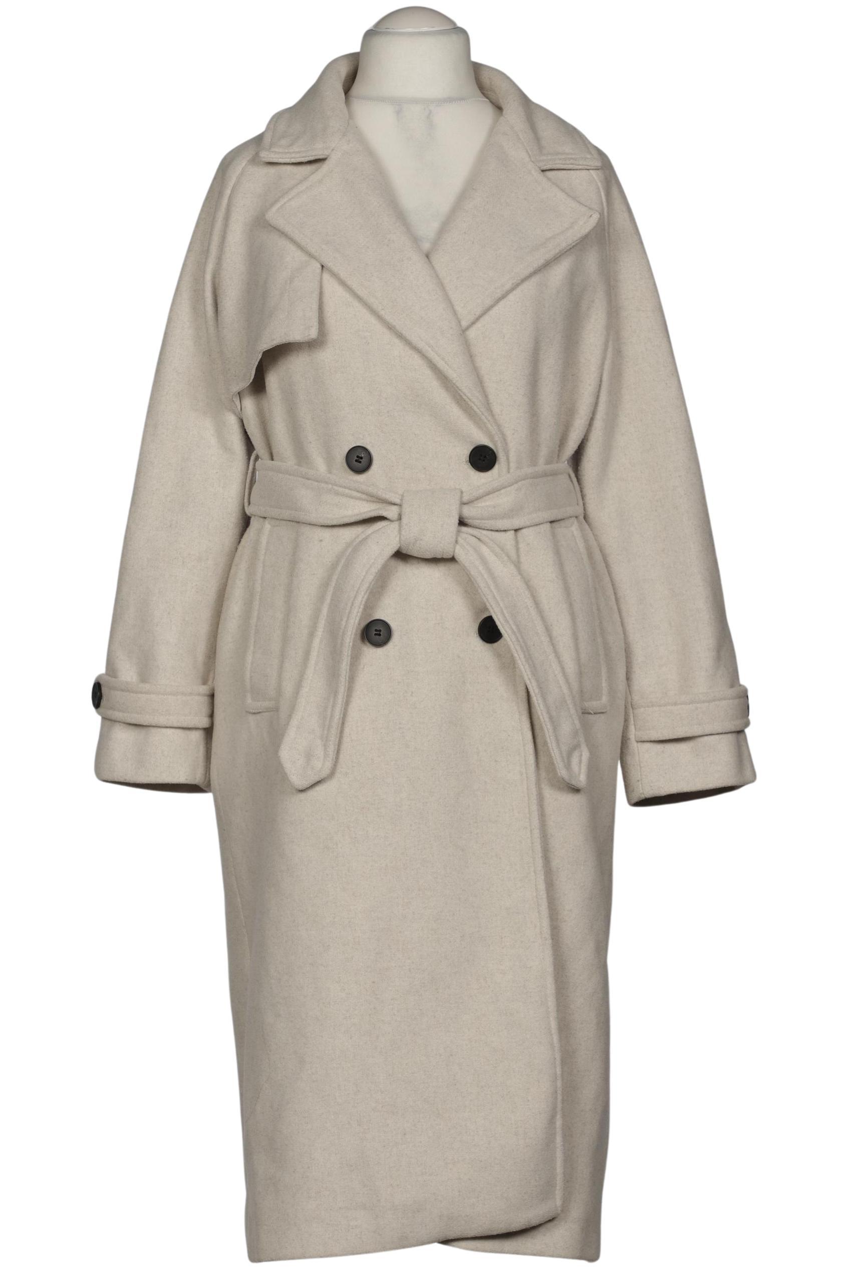 

bershka Damen Mantel, beige, Gr. 38