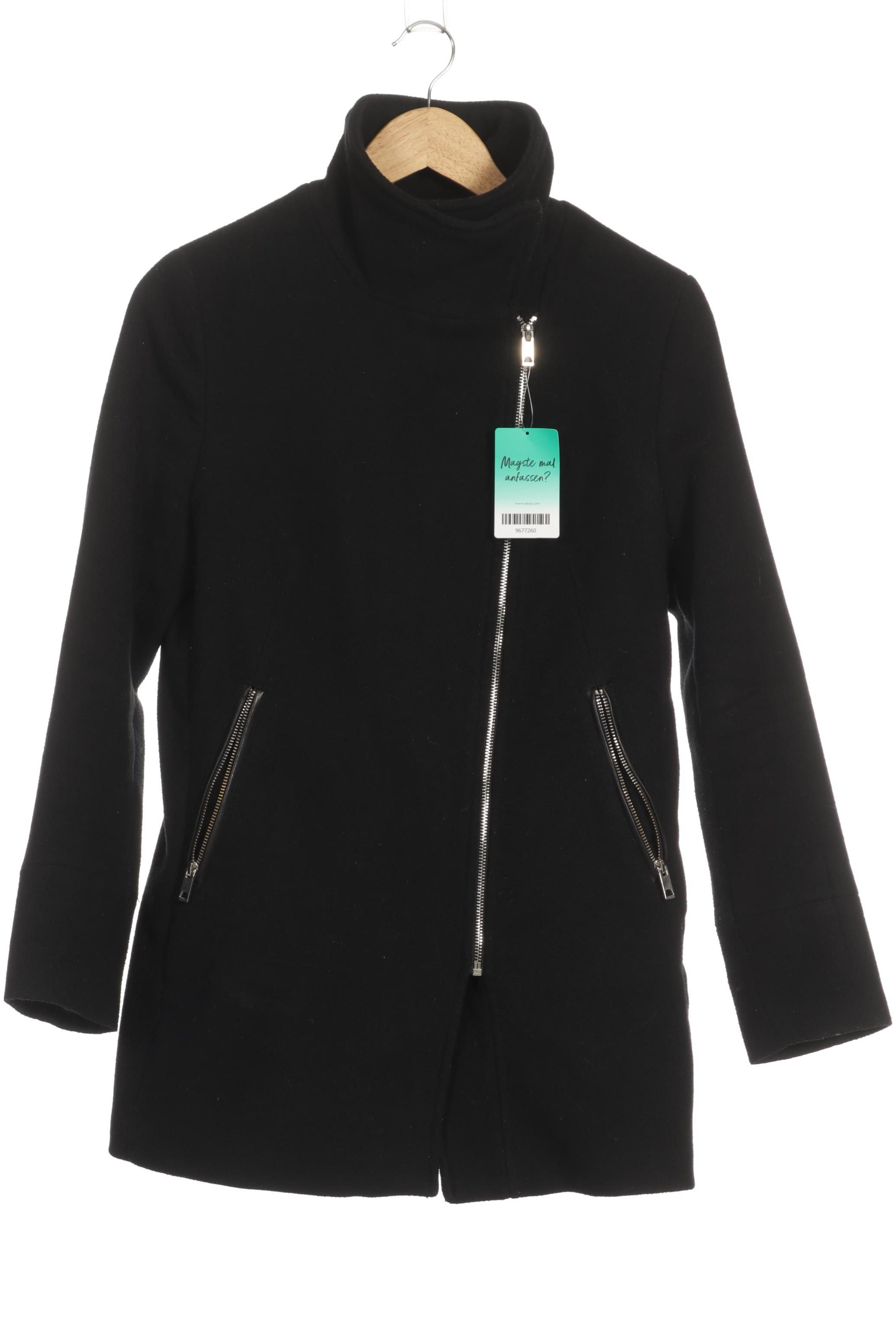 

bershka Damen Mantel, schwarz, Gr. 36