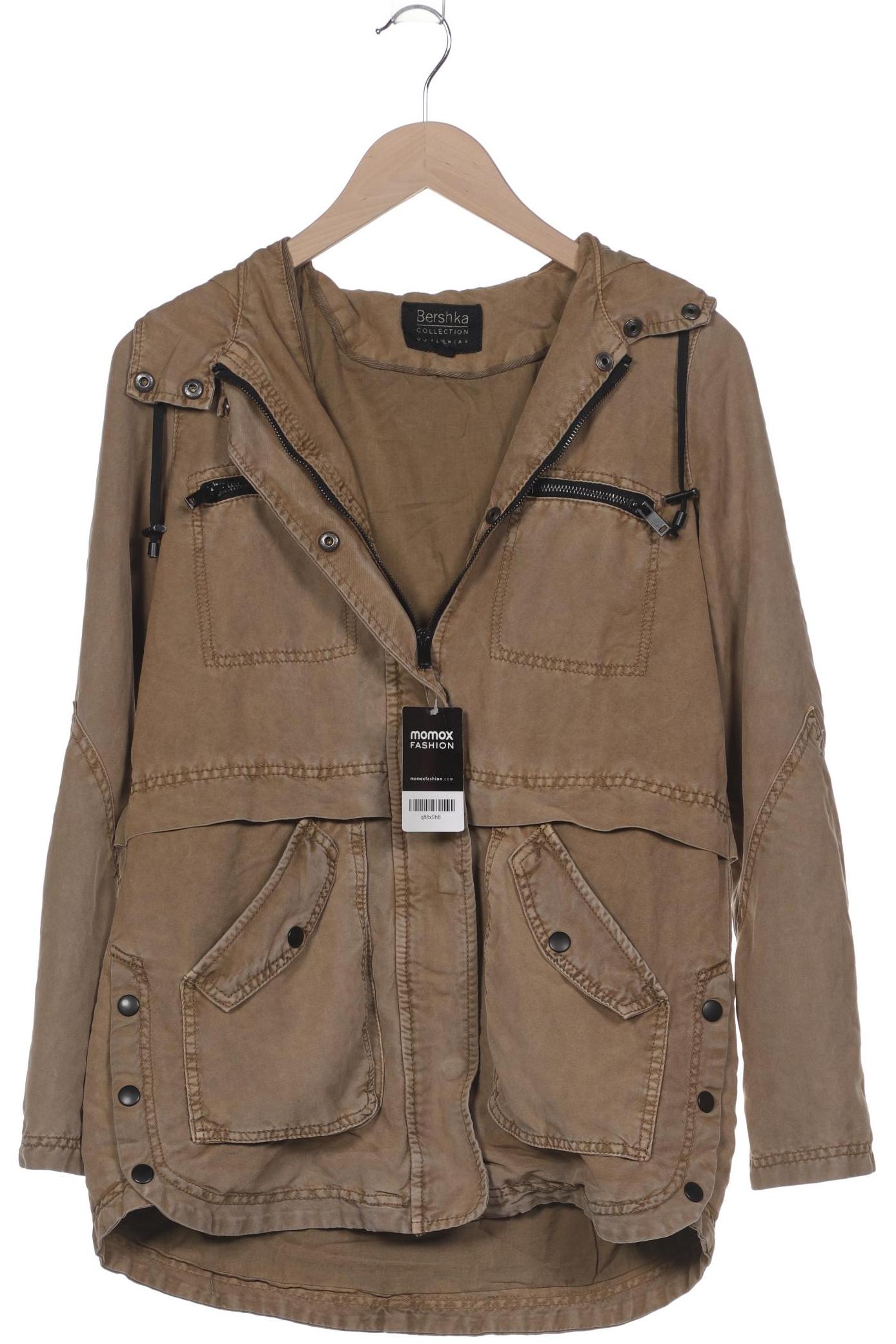 

bershka Damen Mantel, beige, Gr. 36