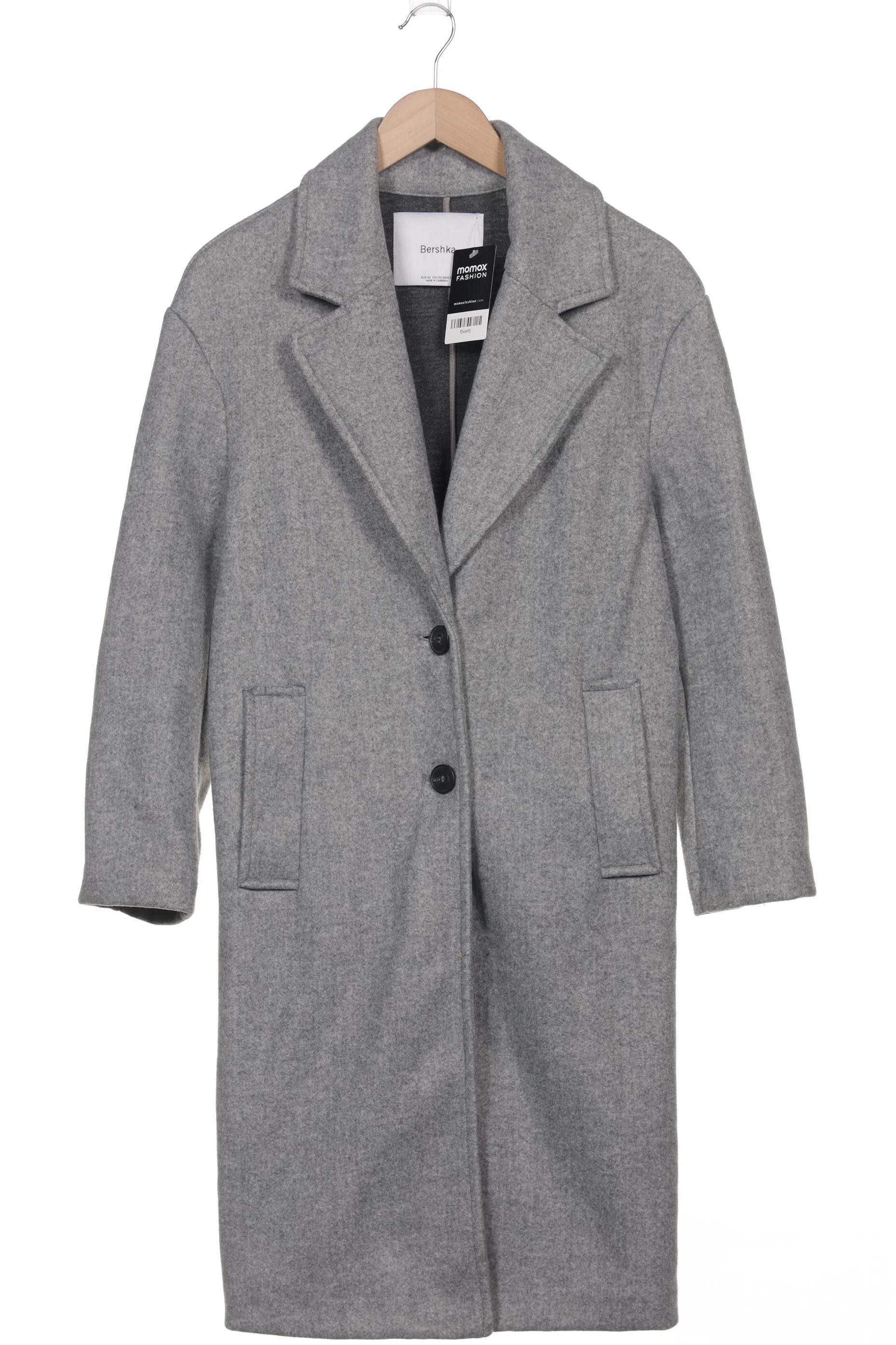 

bershka Damen Mantel, grau, Gr. 34