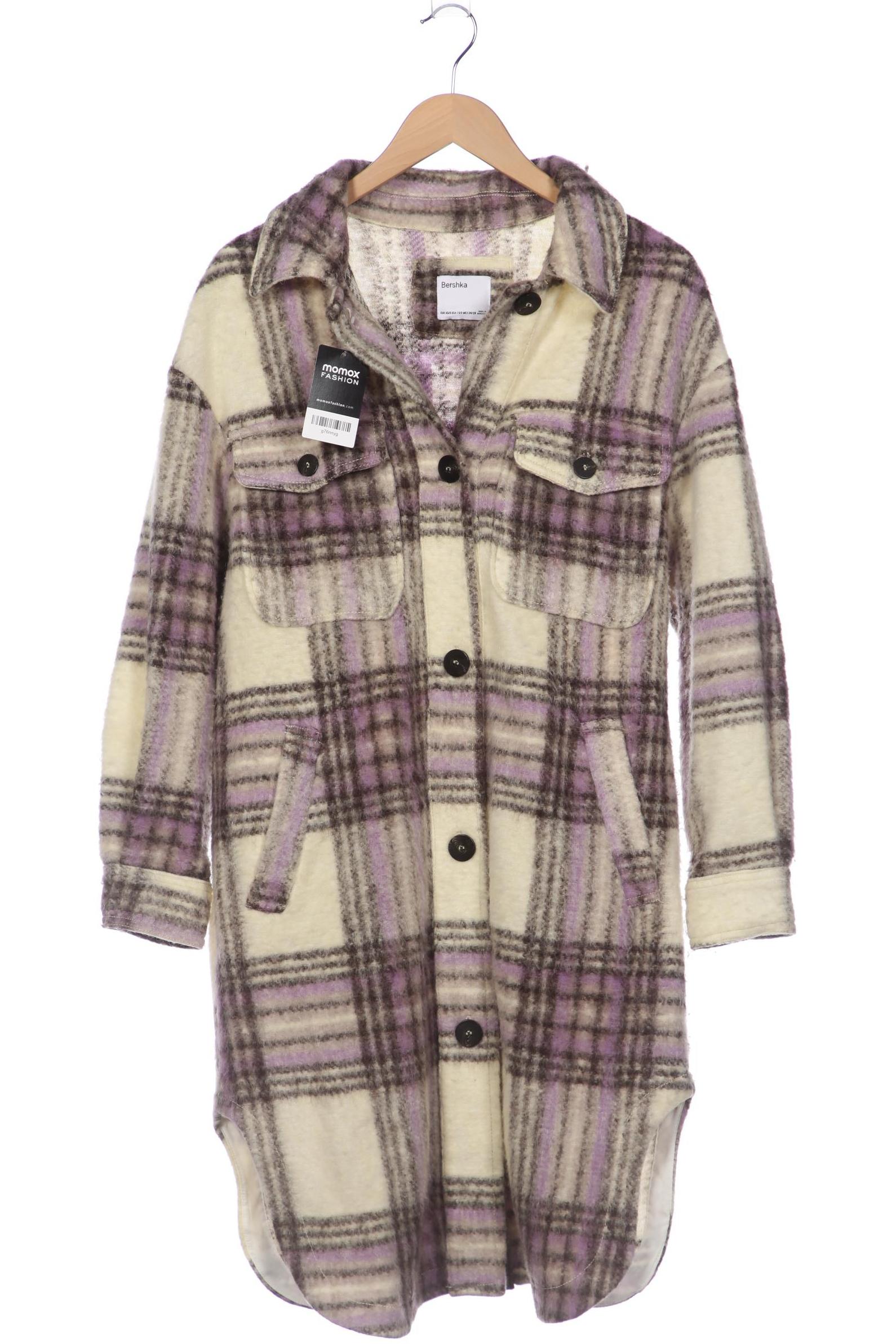 

bershka Damen Mantel, cremeweiß