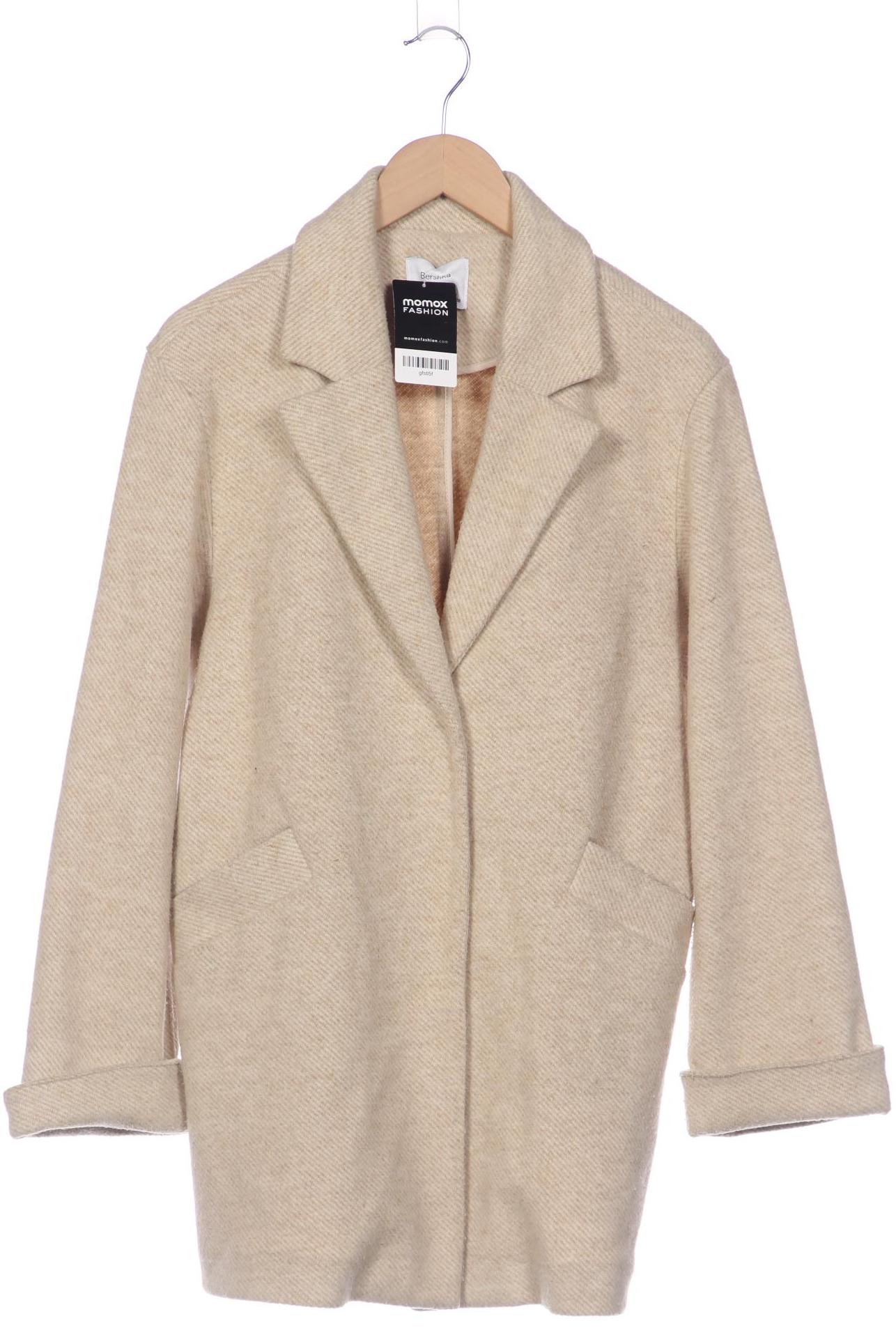 

bershka Damen Mantel, beige, Gr. 38