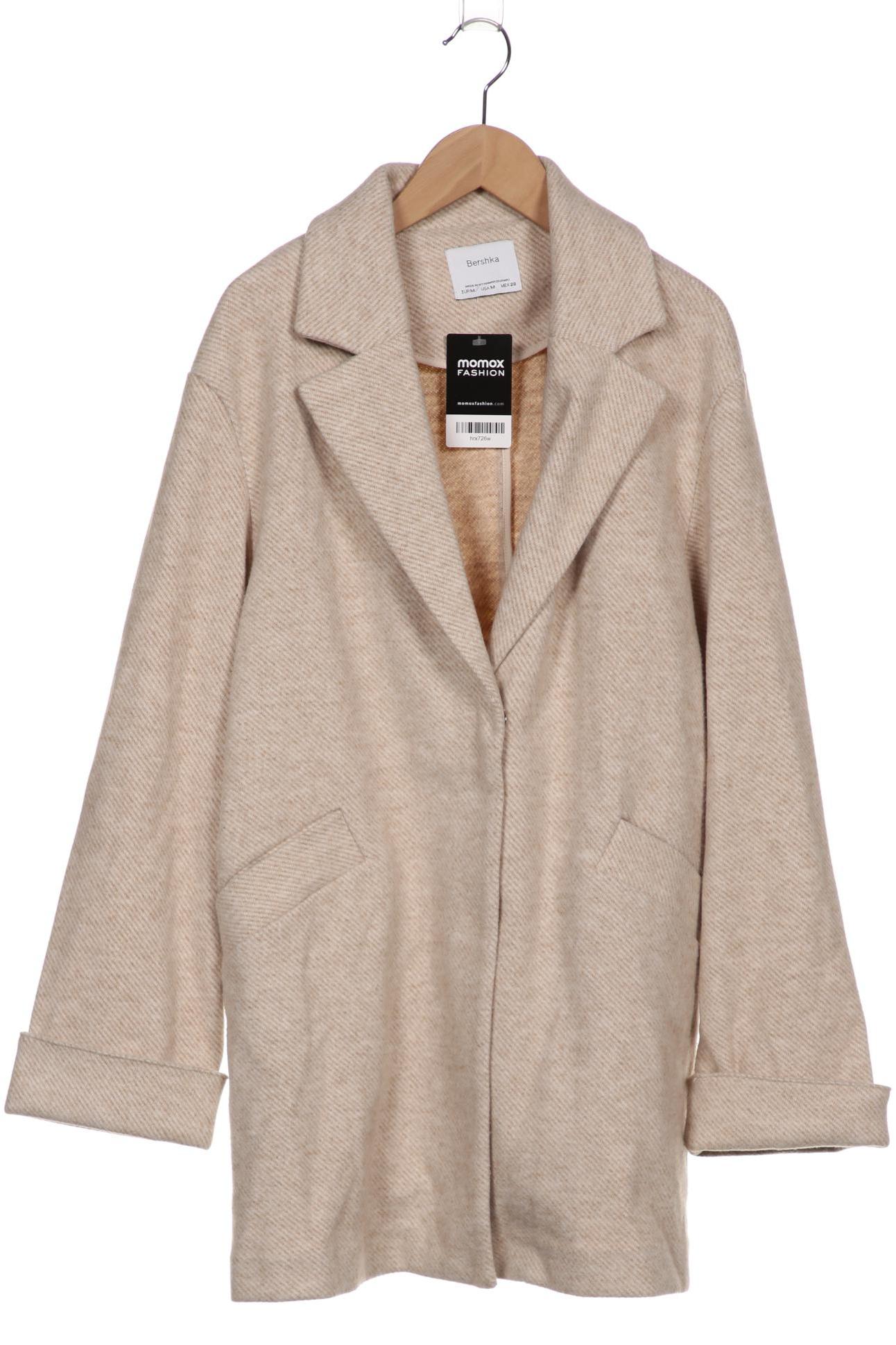 

bershka Damen Mantel, beige, Gr. 38