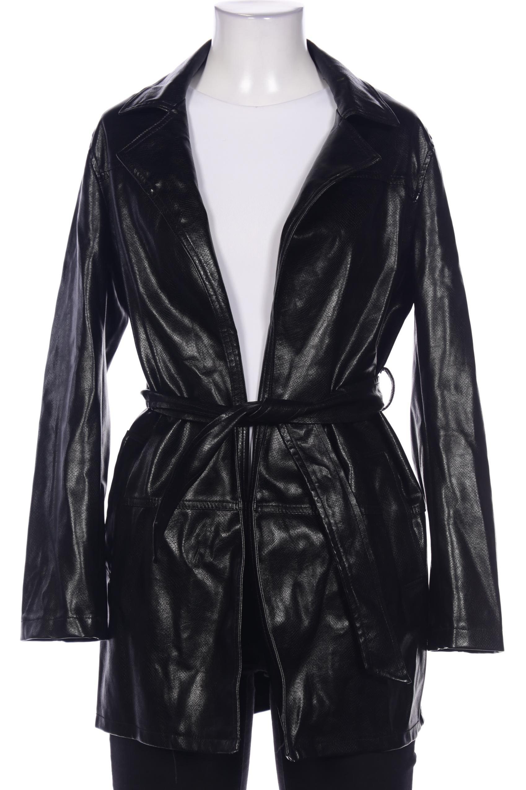 

bershka Damen Mantel, schwarz, Gr. 34