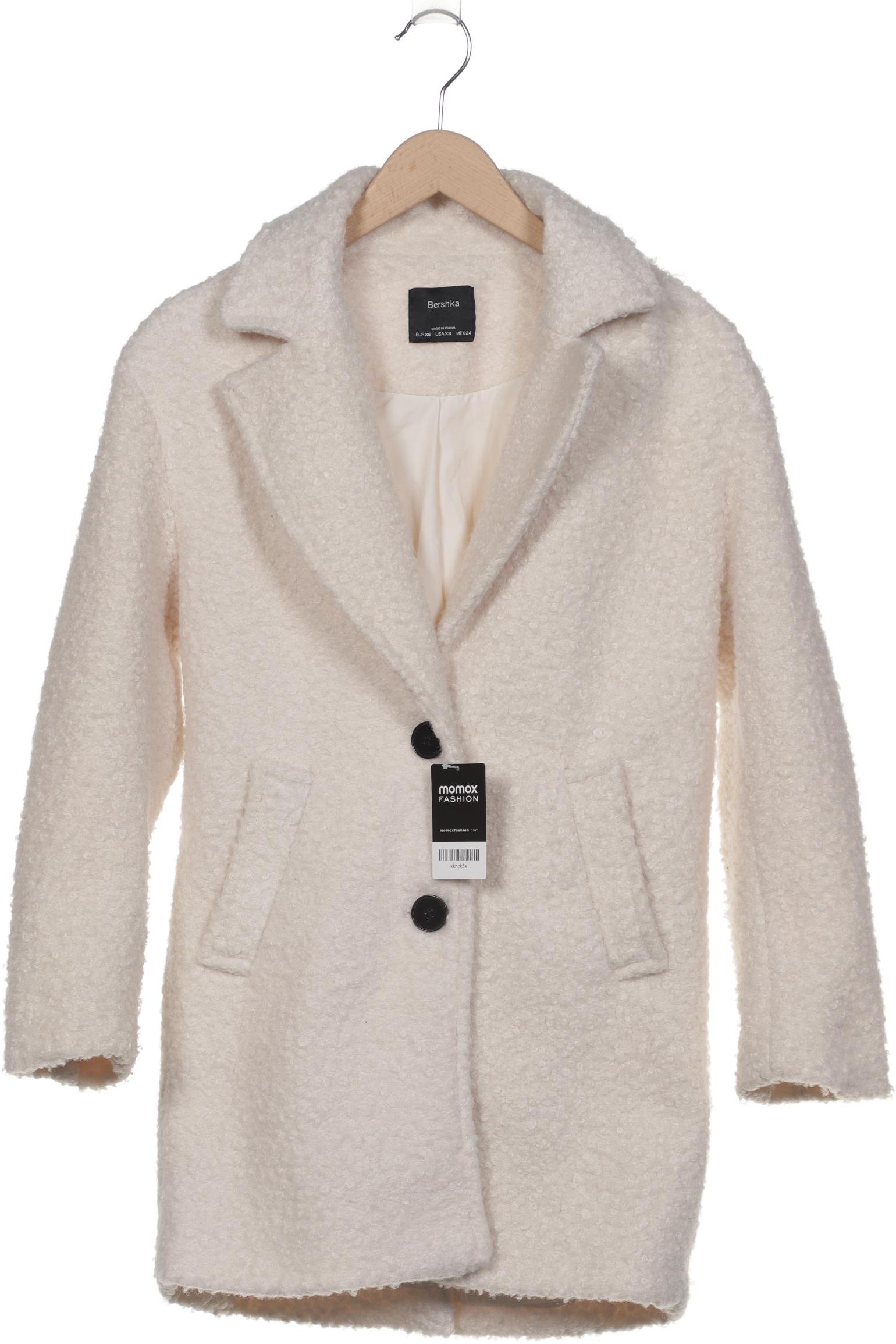 

bershka Damen Mantel, cremeweiß, Gr. 34