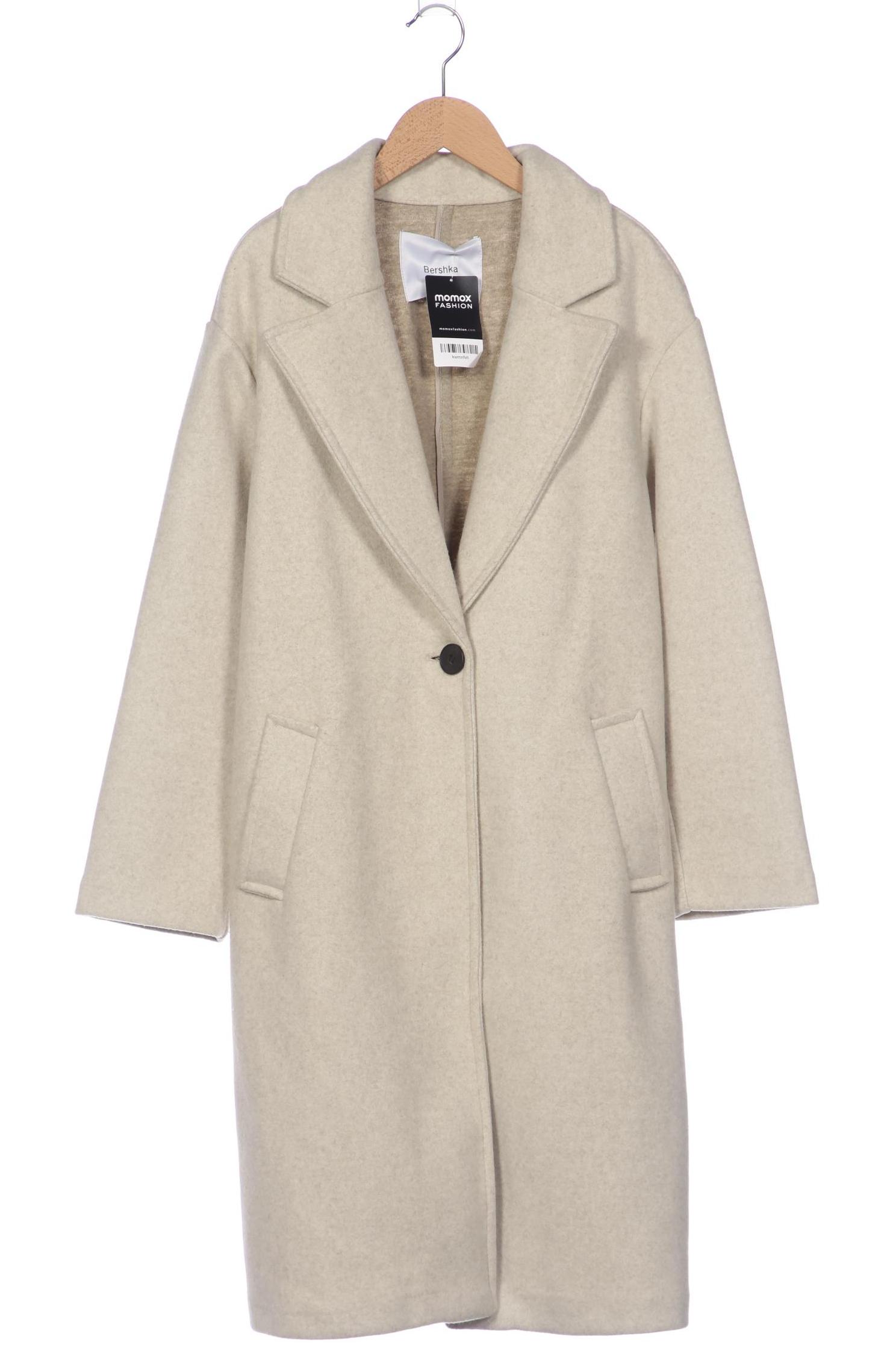 

bershka Damen Mantel, cremeweiß, Gr. 36