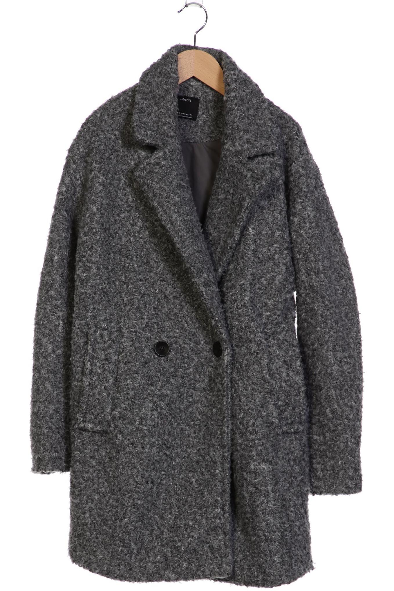 

bershka Damen Mantel, grau, Gr. 36