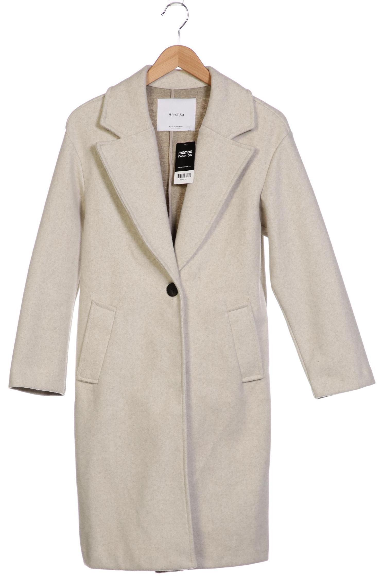 

bershka Damen Mantel, beige, Gr. 34