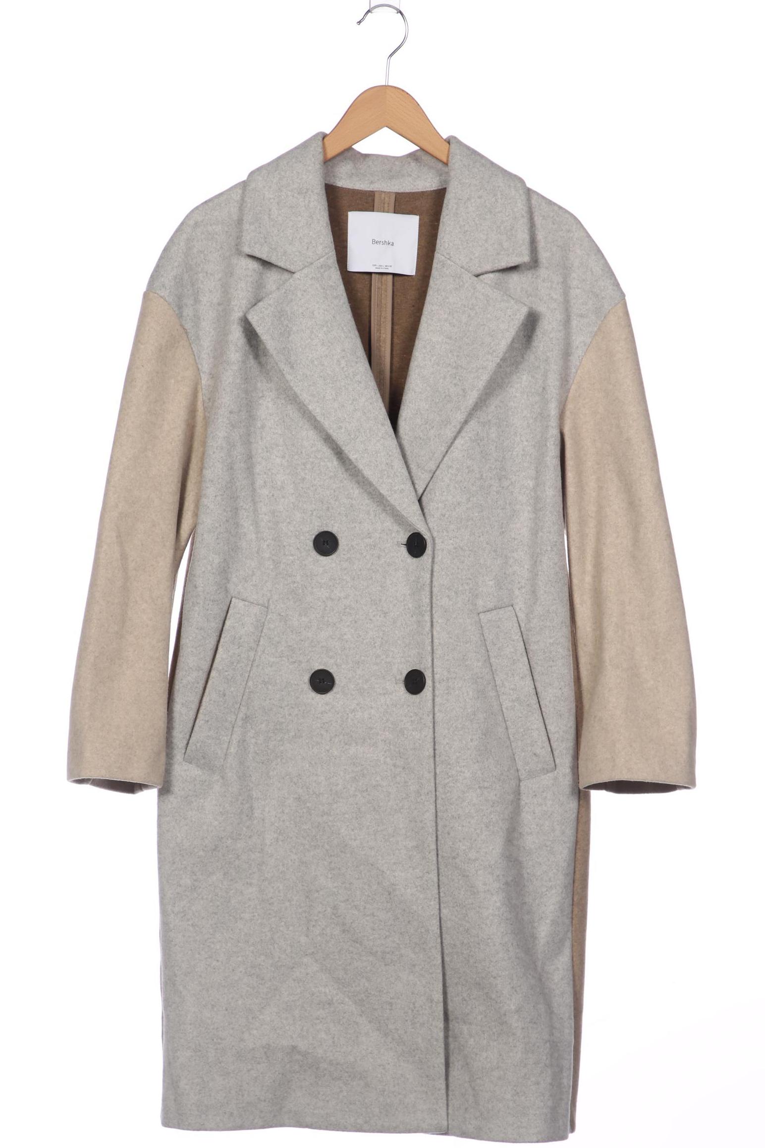 

bershka Damen Mantel, grau, Gr. 42