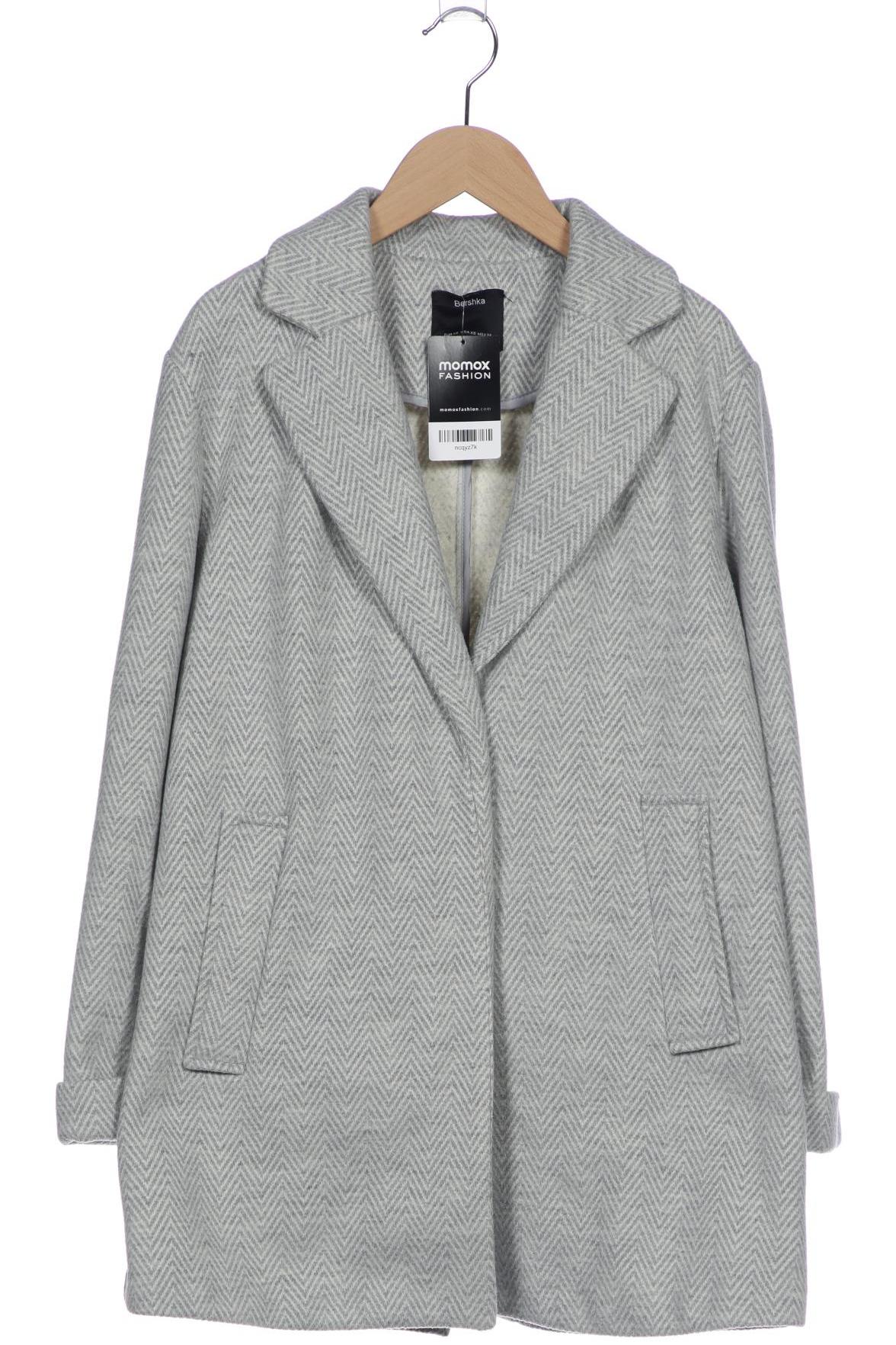 

bershka Damen Mantel, grau, Gr. 34