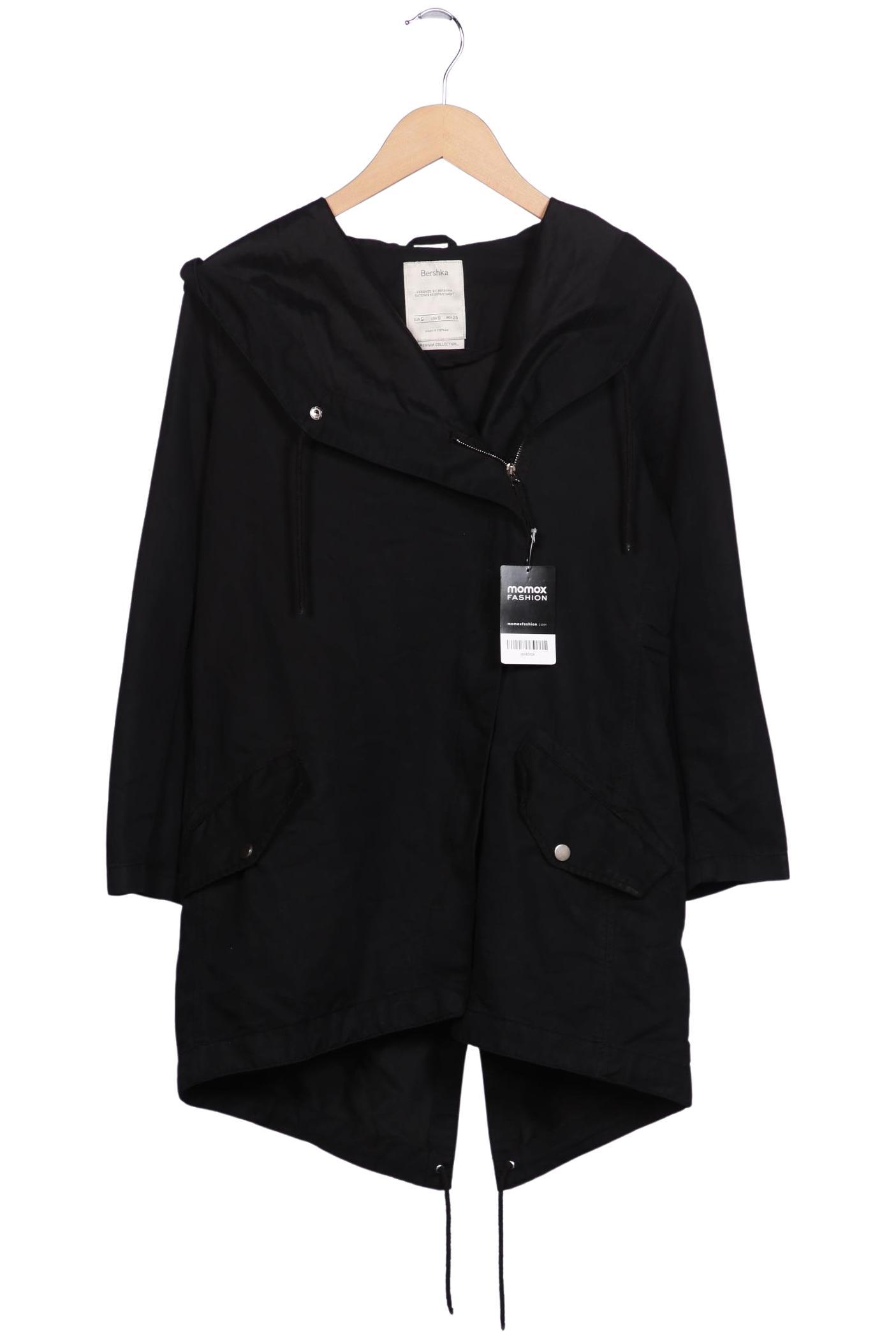 

bershka Damen Mantel, schwarz, Gr. 36