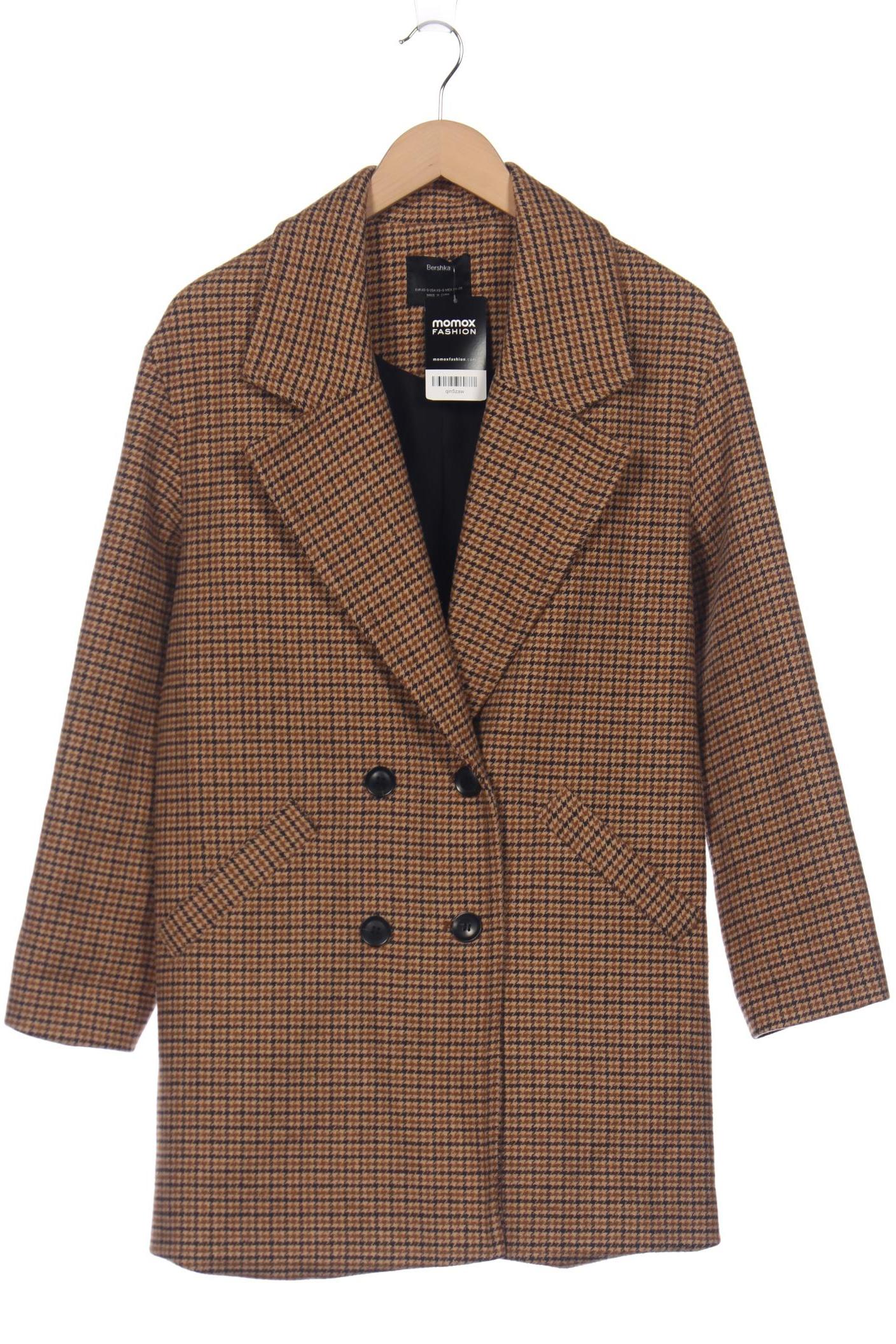 

bershka Damen Mantel, braun, Gr. 34