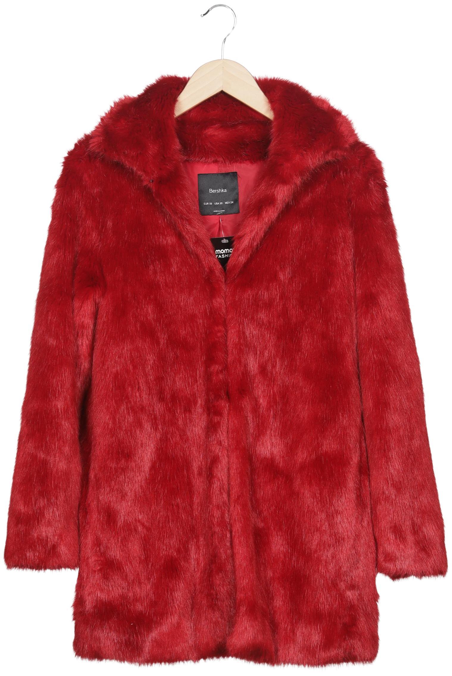 

bershka Damen Mantel, rot, Gr. 34