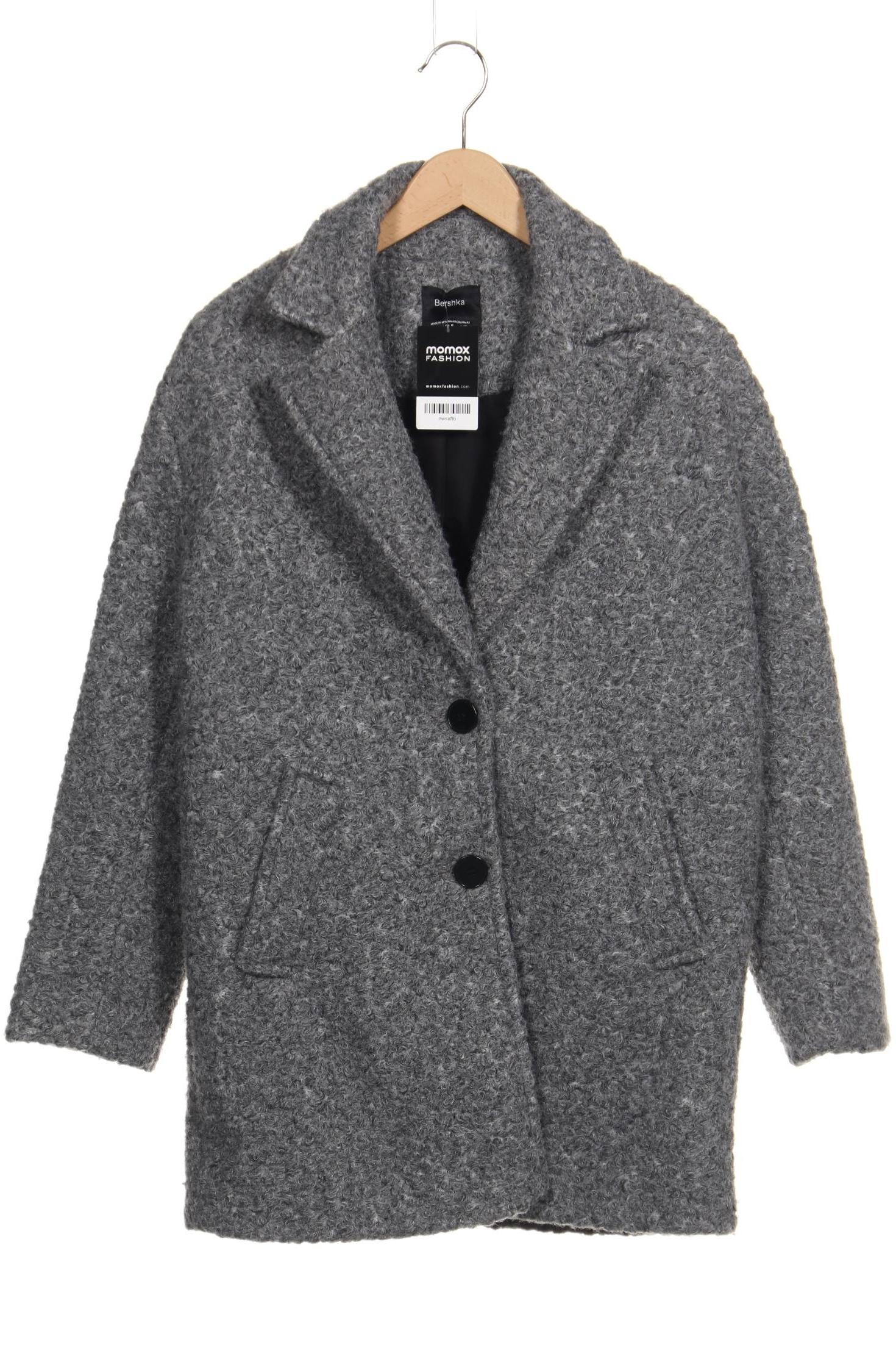 

bershka Damen Mantel, grau, Gr. 36