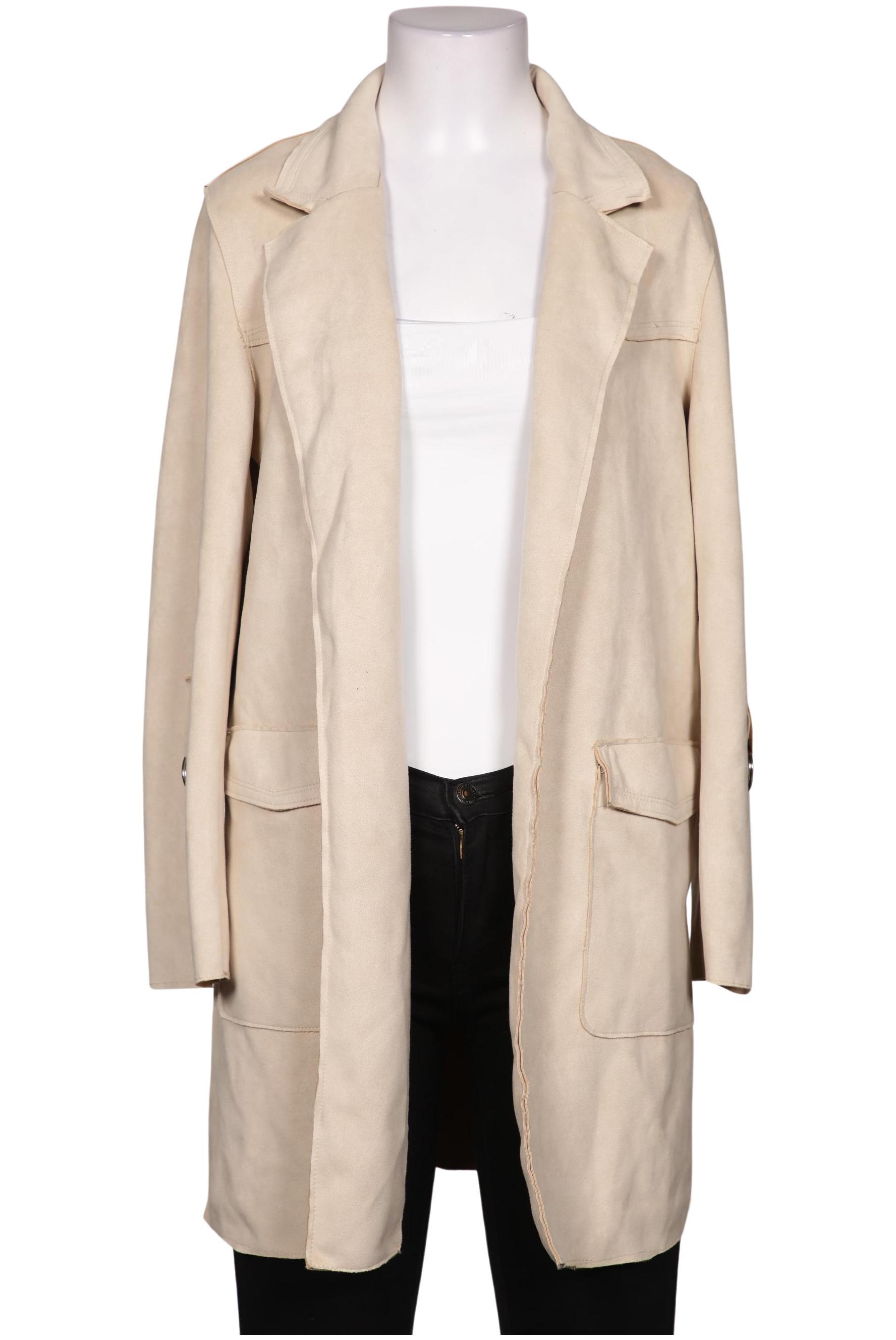 

bershka Damen Mantel, beige, Gr. 38