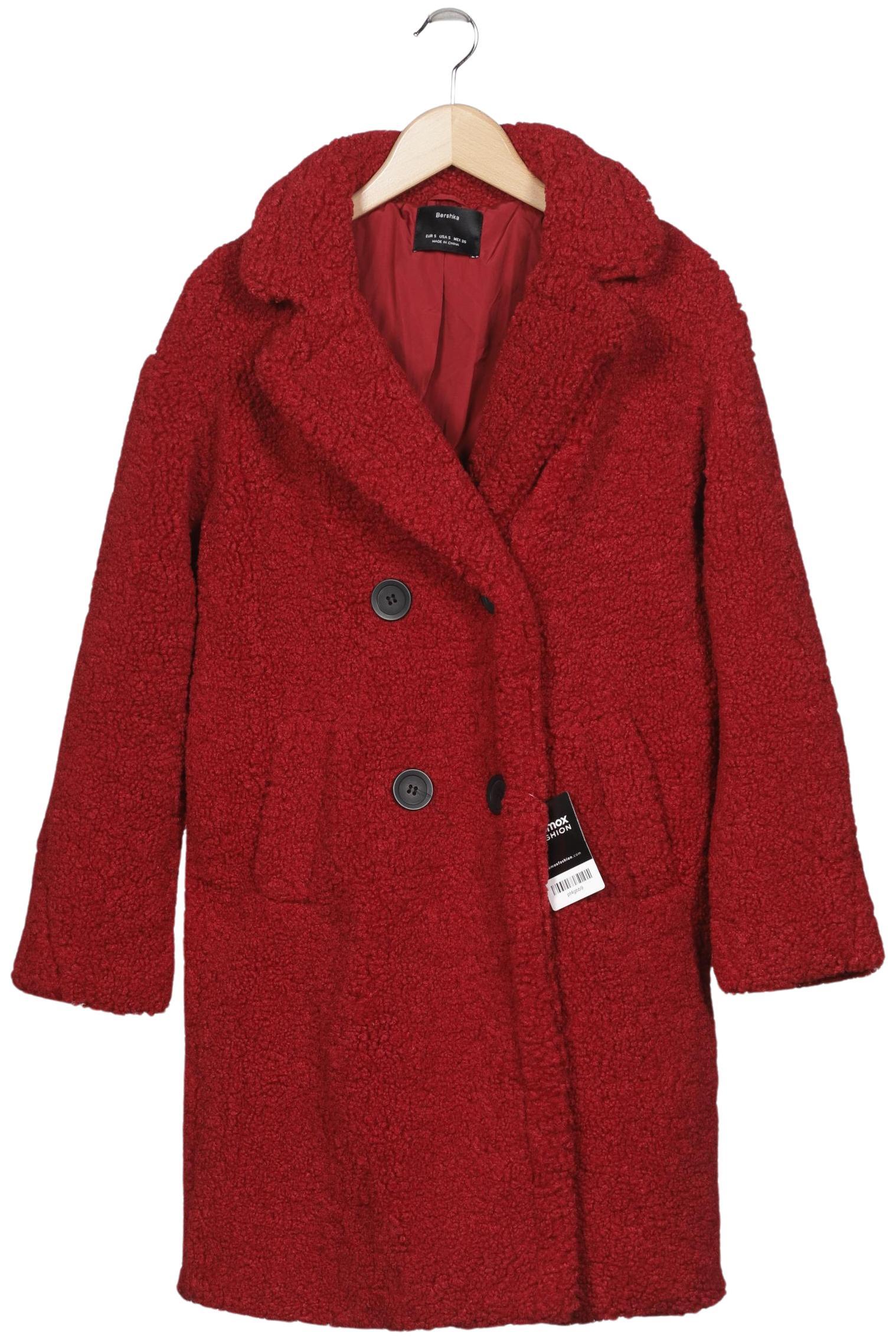 

bershka Damen Mantel, rot, Gr. 36