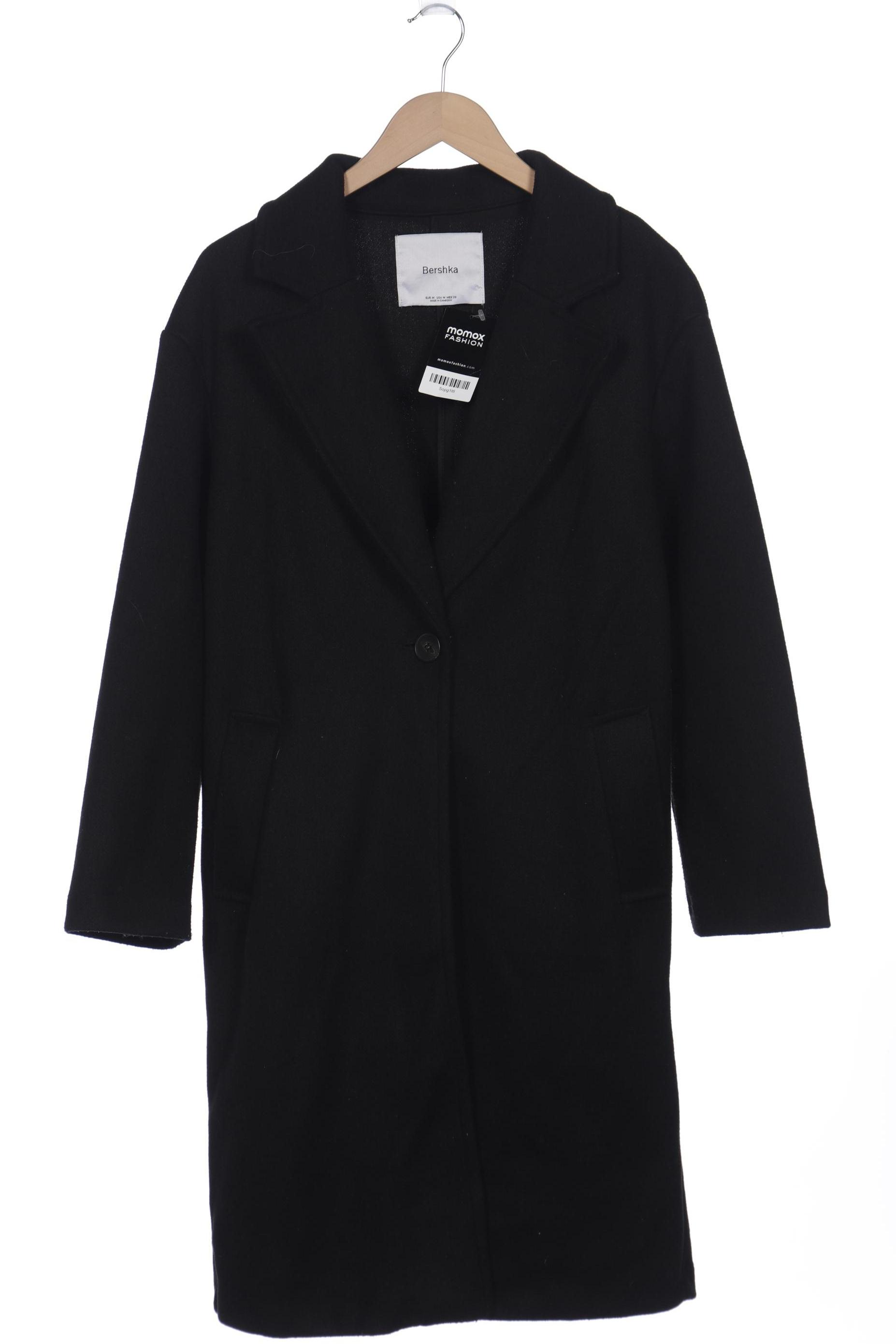 

bershka Damen Mantel, schwarz, Gr. 38