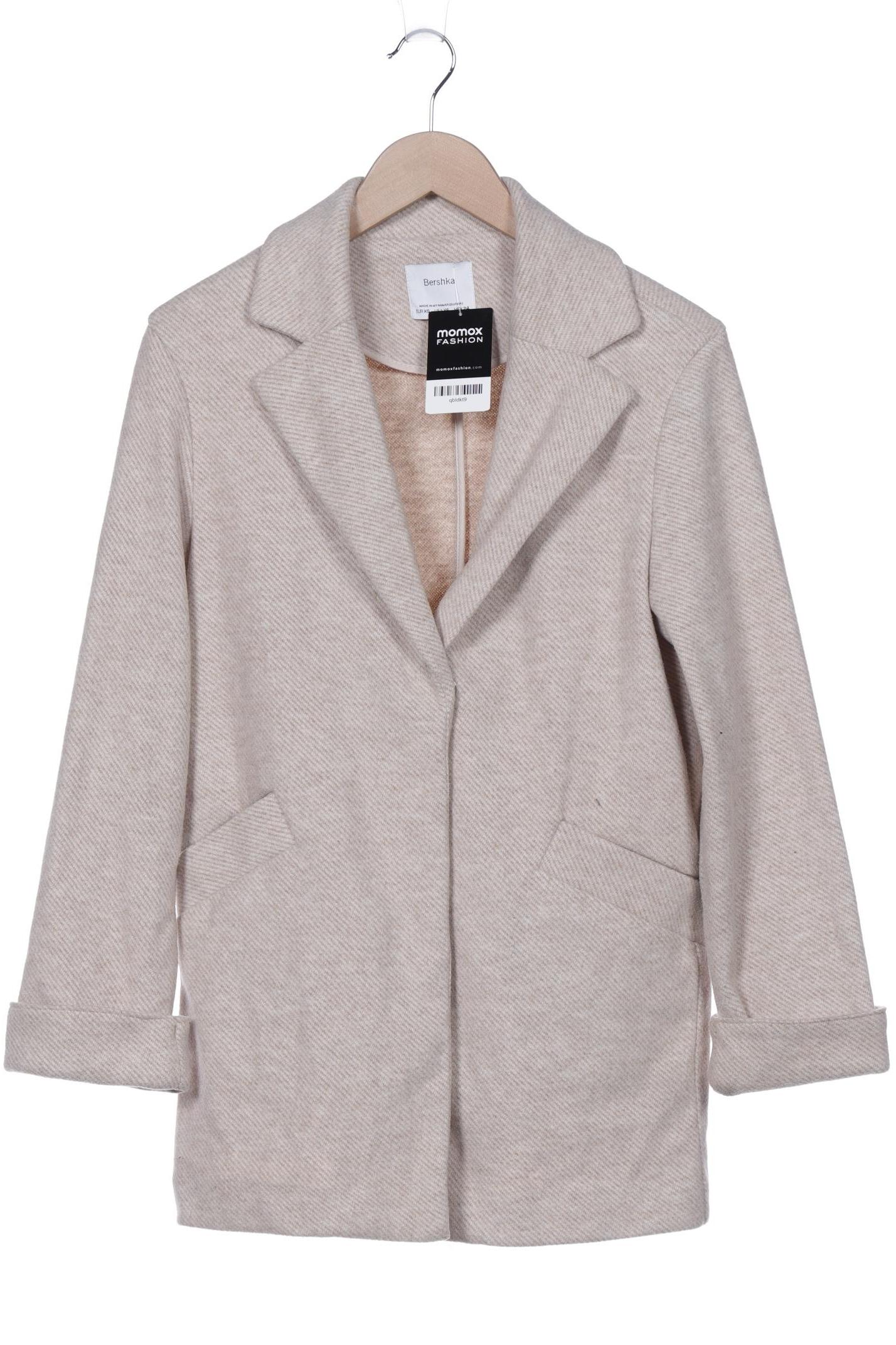 

bershka Damen Mantel, beige, Gr. 34