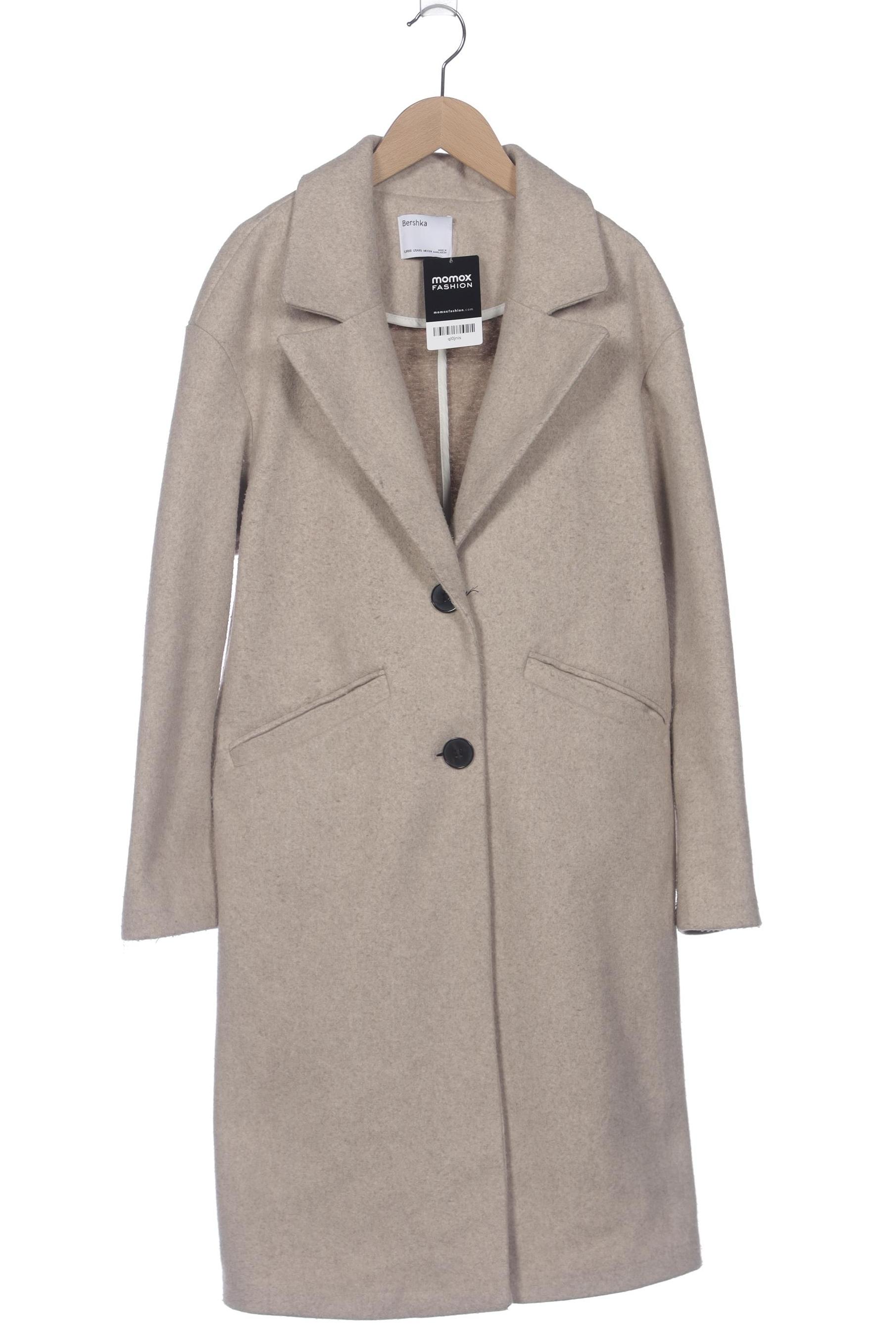 

bershka Damen Mantel, beige, Gr. 34