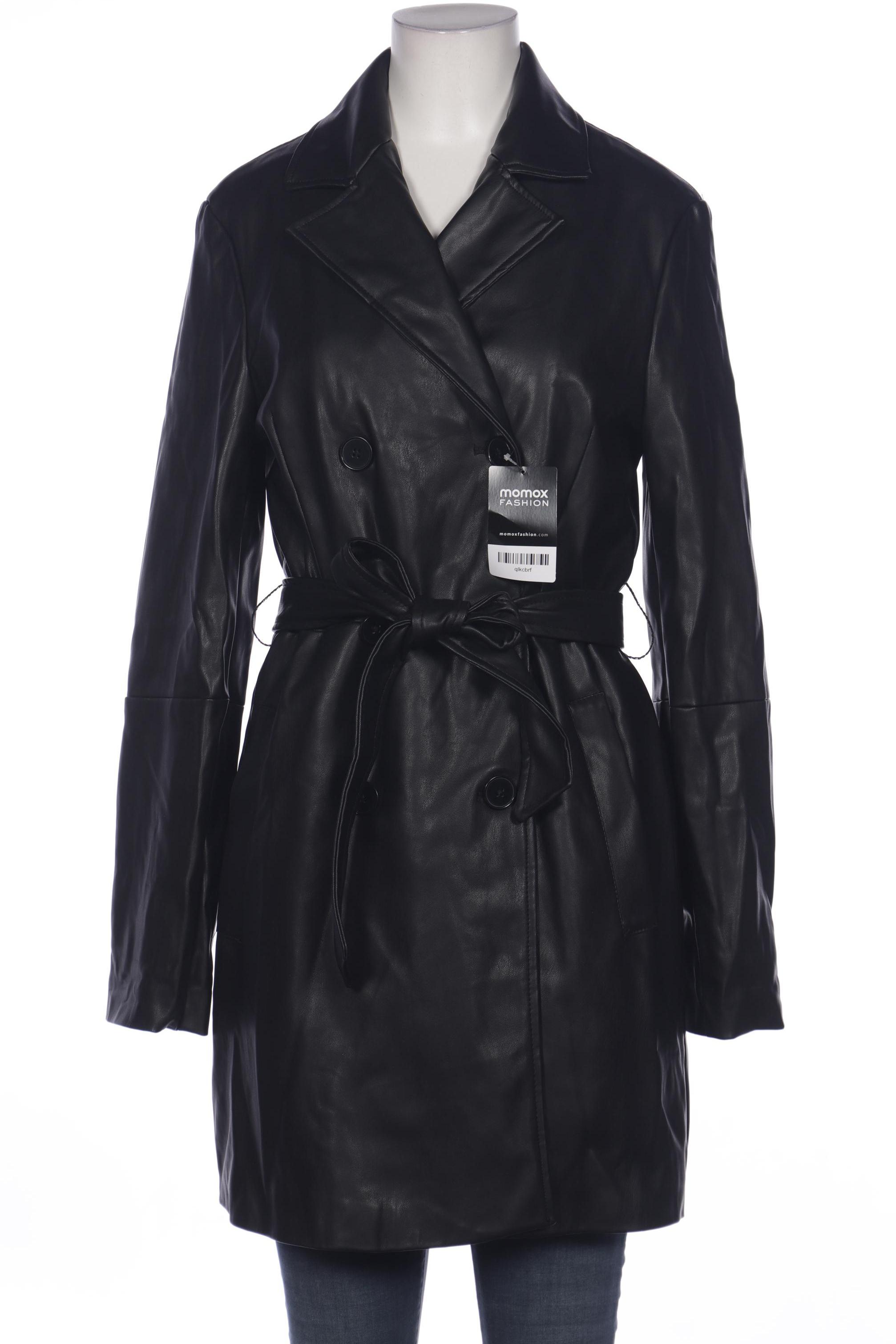 

bershka Damen Mantel, schwarz, Gr. 38