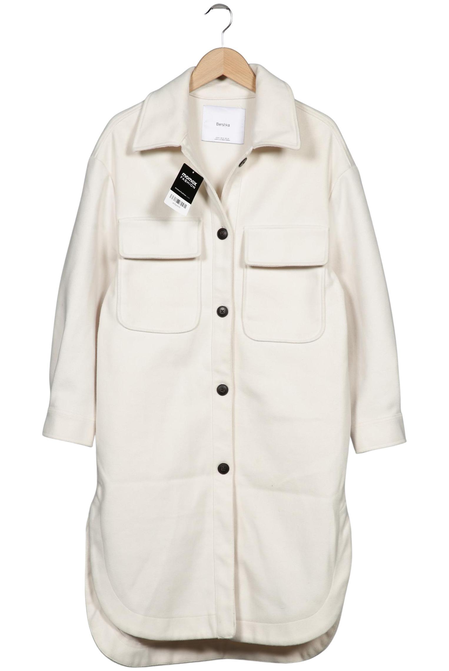 

bershka Damen Mantel, cremeweiß, Gr. 38