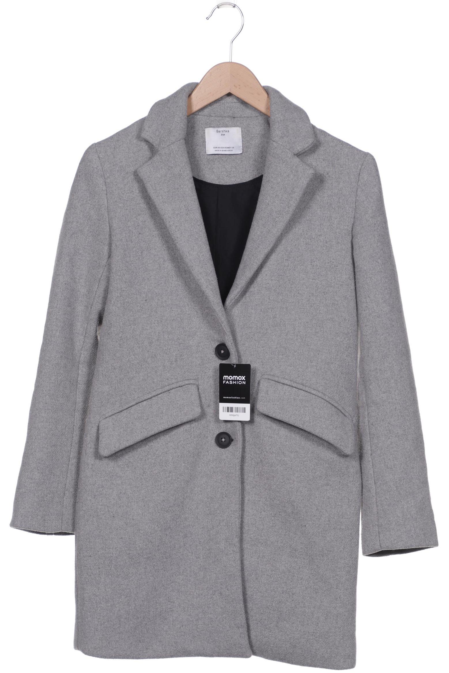 

bershka Damen Mantel, grau, Gr. 34