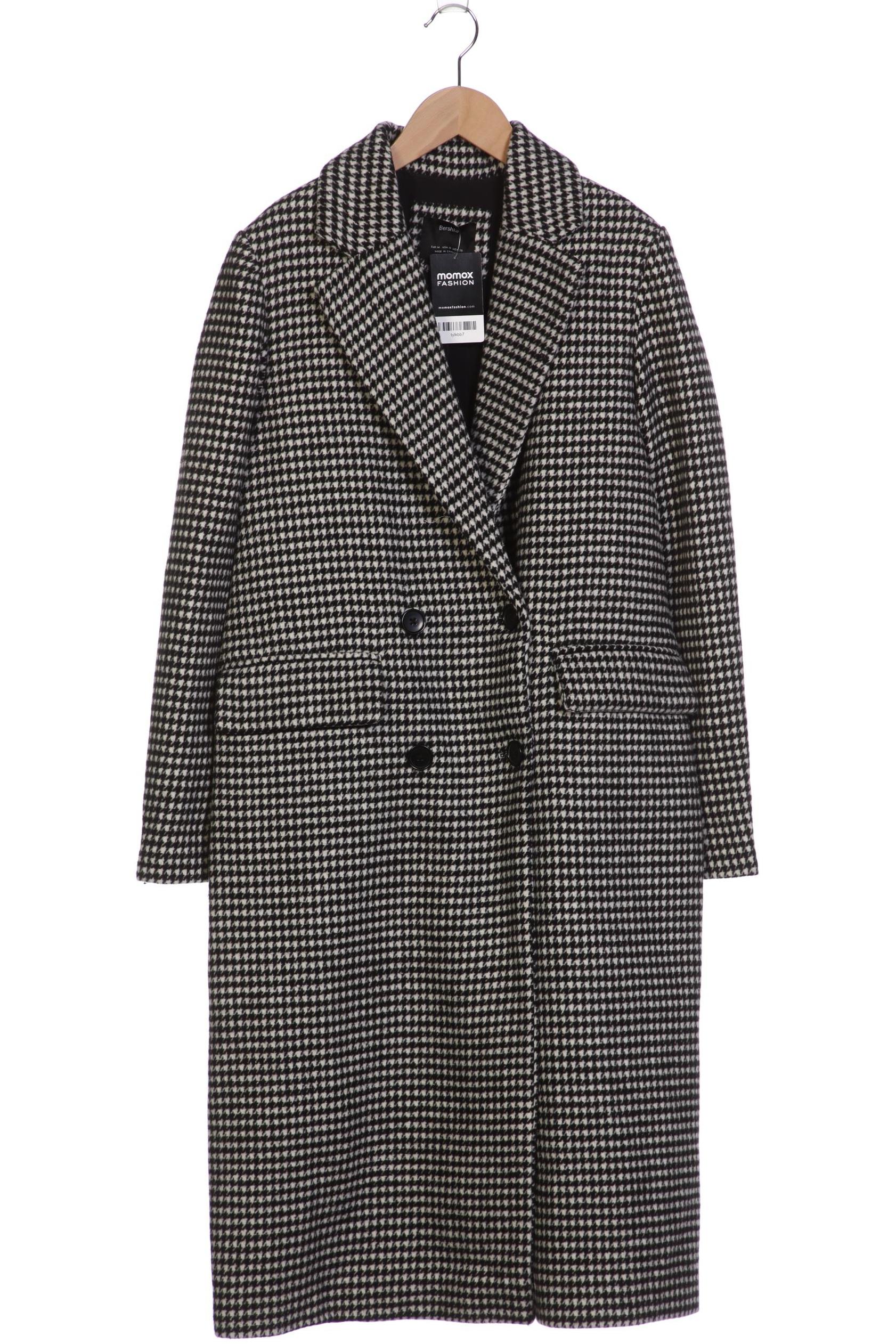 

bershka Damen Mantel, schwarz, Gr. 38