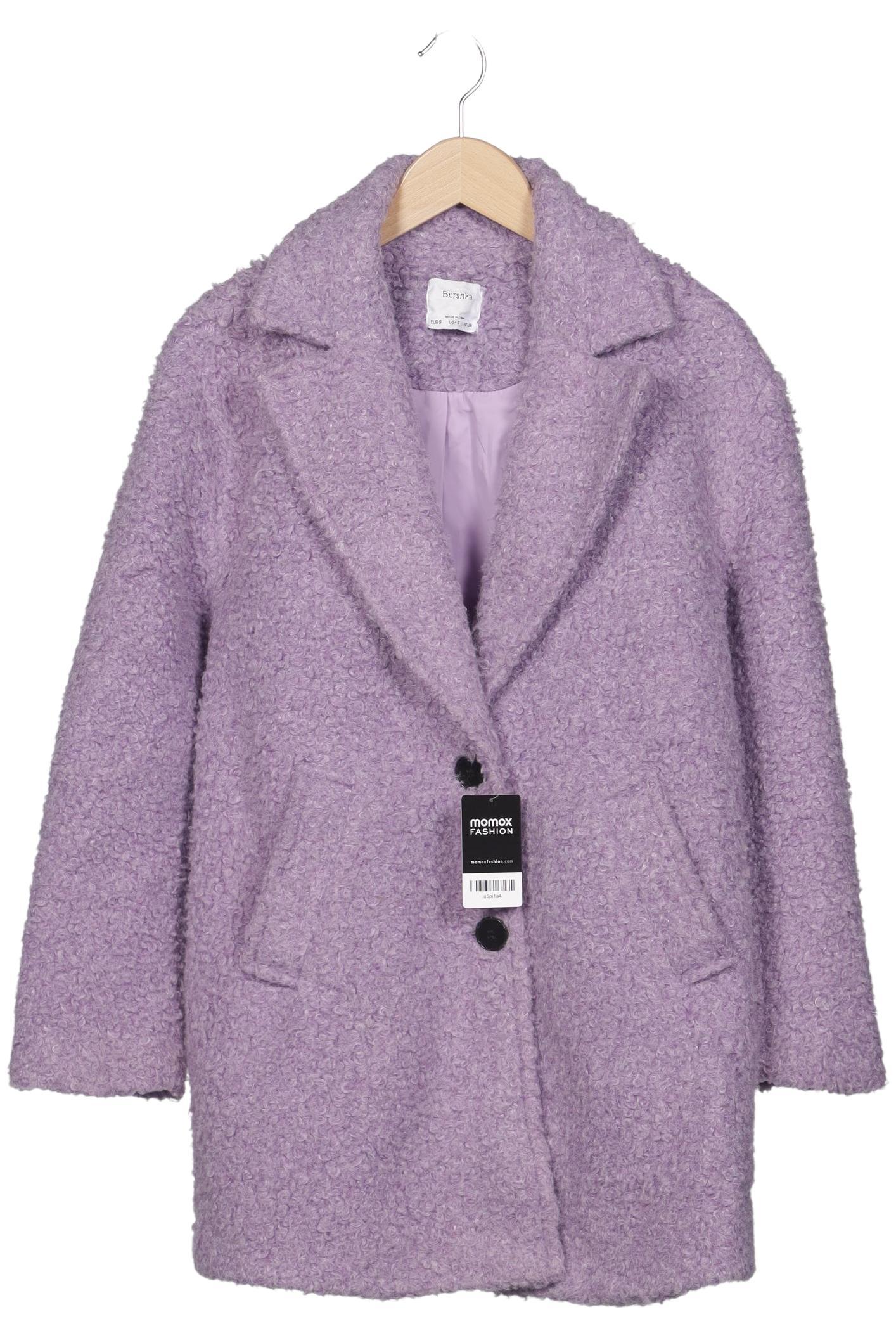 

bershka Damen Mantel, flieder, Gr. 36