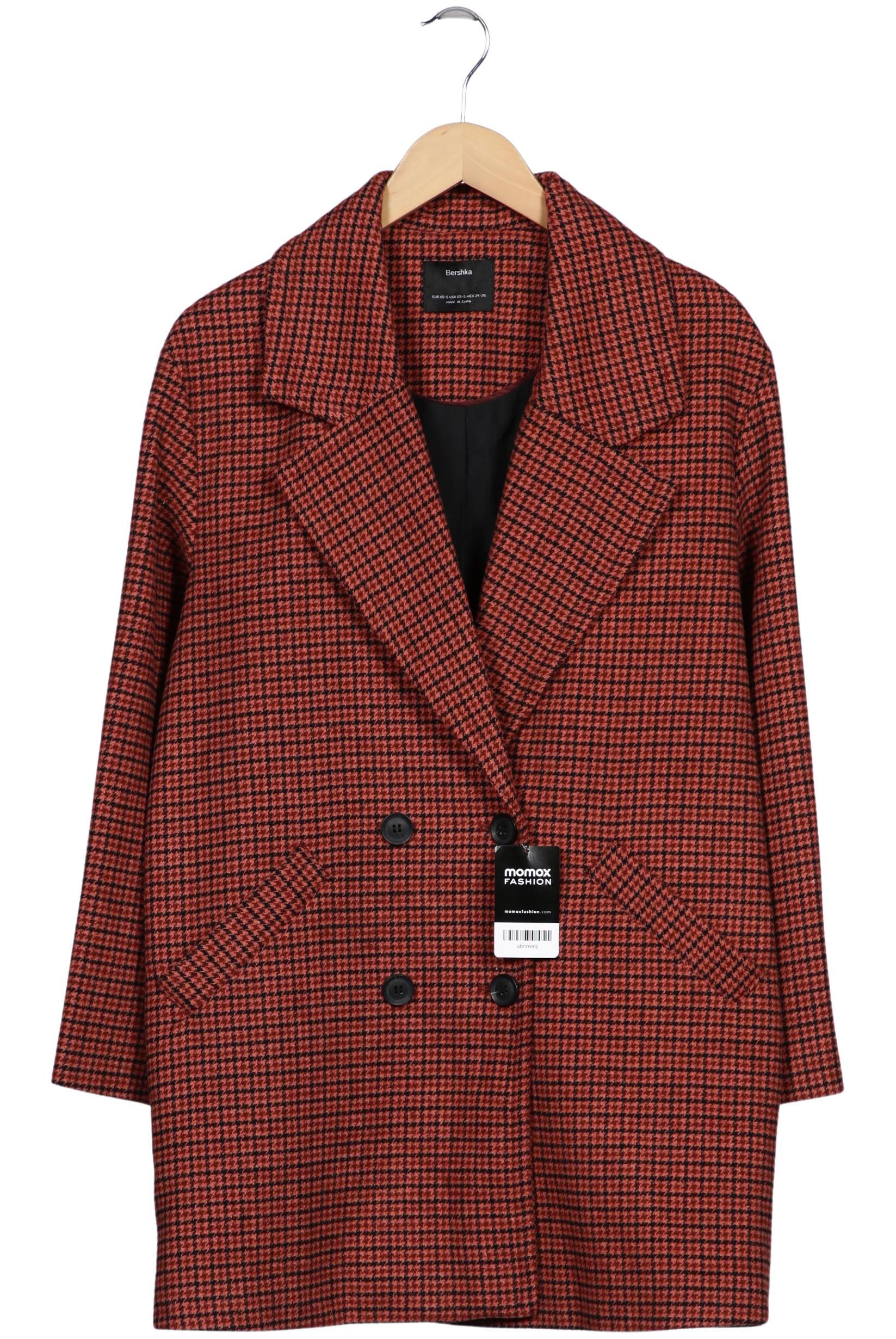 

bershka Damen Mantel, rot, Gr. 34