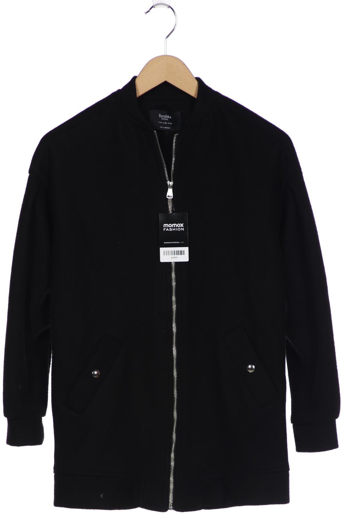

bershka Damen Mantel, schwarz, Gr. 34