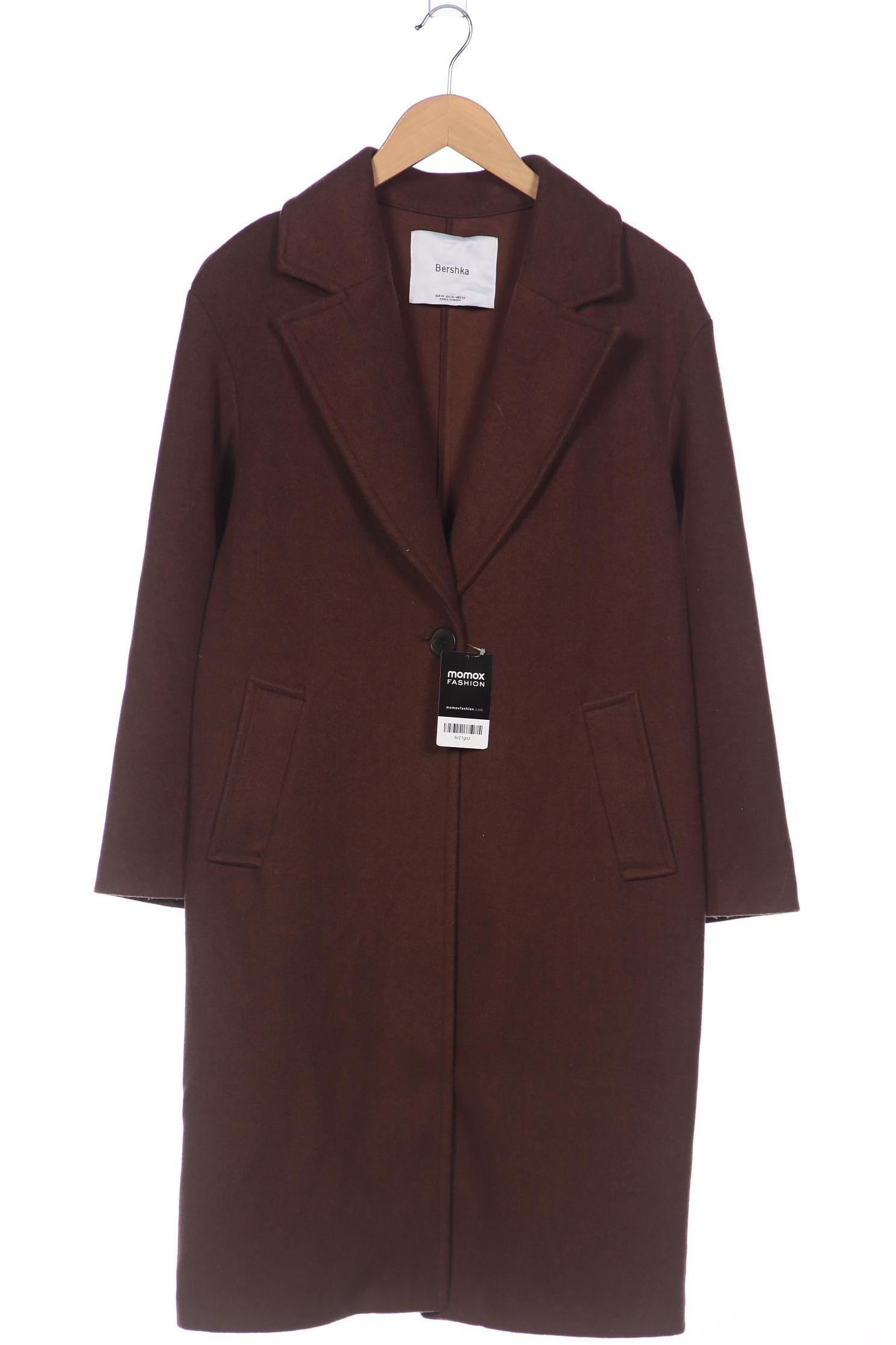 

bershka Damen Mantel, braun, Gr. 34