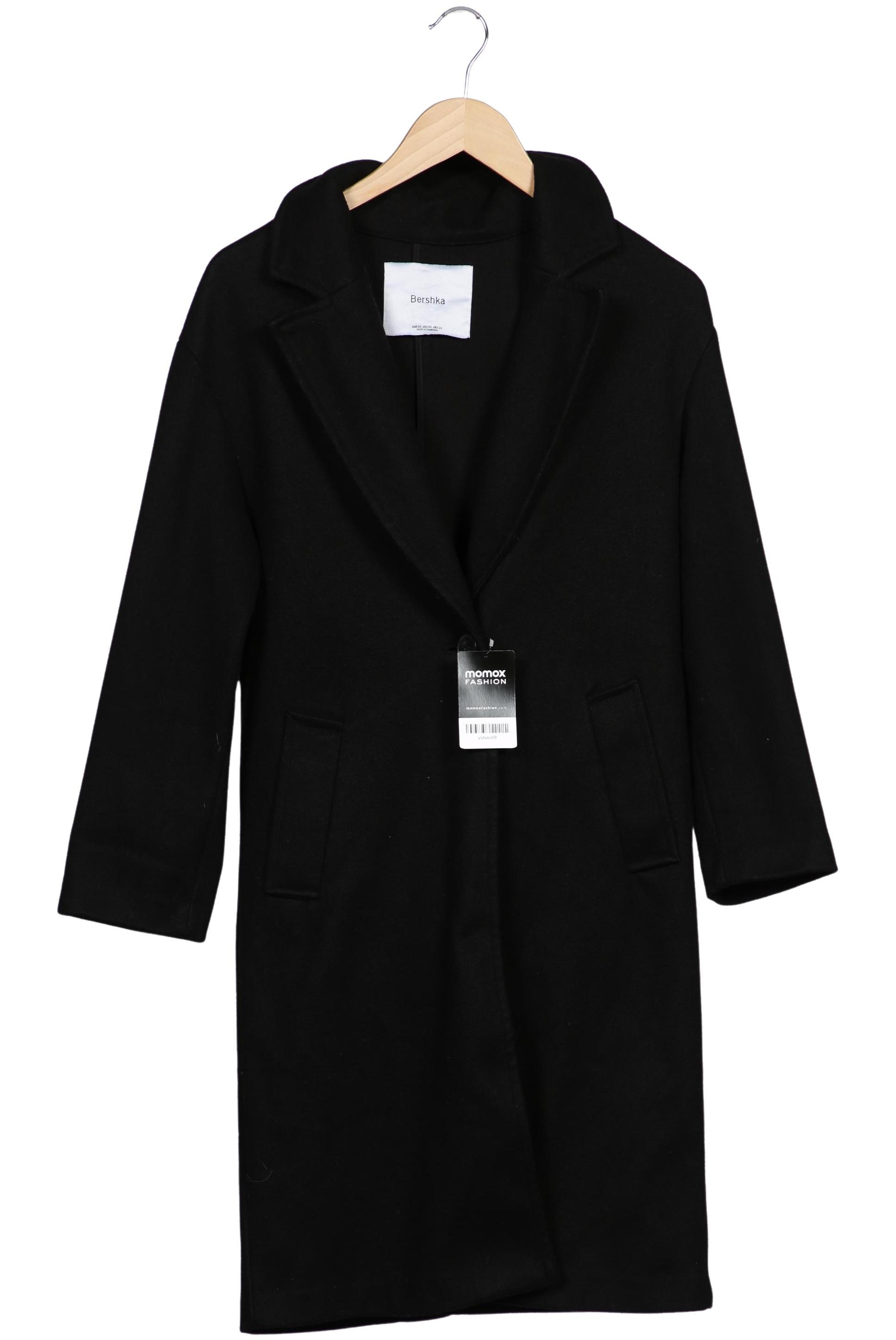 

bershka Damen Mantel, schwarz, Gr. 34
